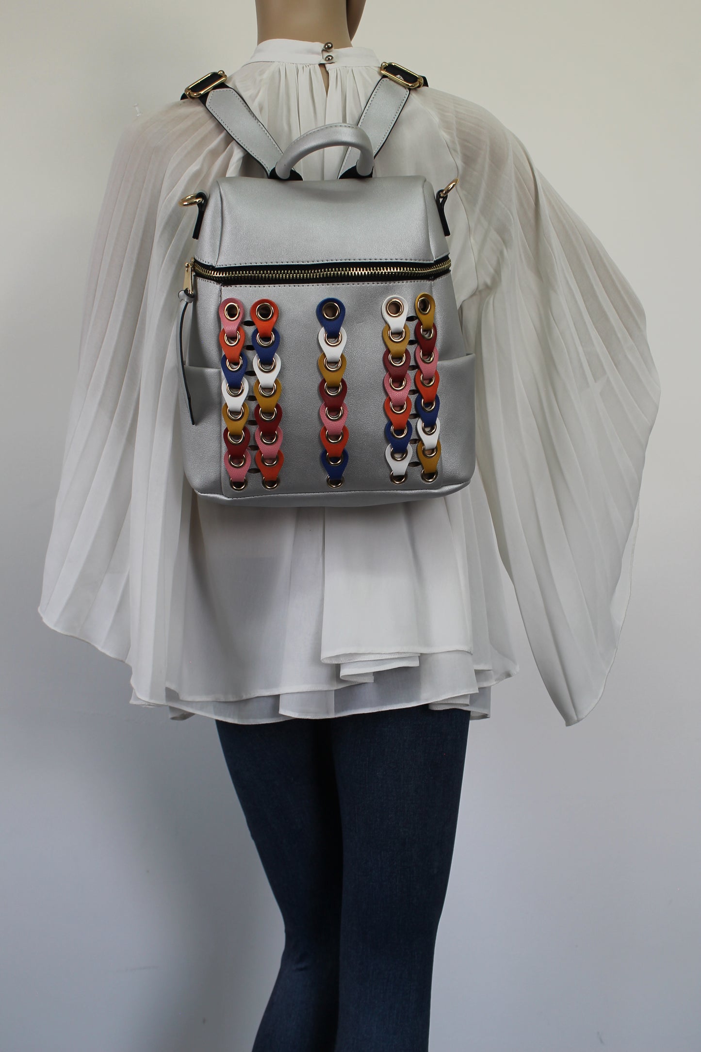 Swanky Swans Brandy Backpack Silver Perfect Backpack for school!
