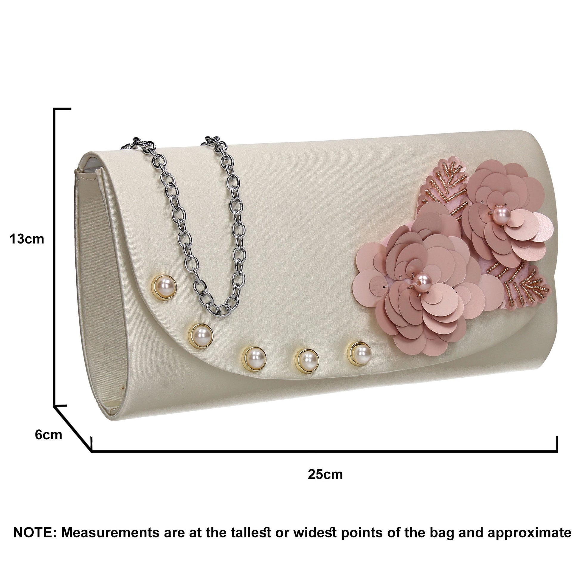 SWANKYSWANS Joyce Clutch Bag Ivory Cute Cheap Clutch Bag For Weddings School and Work