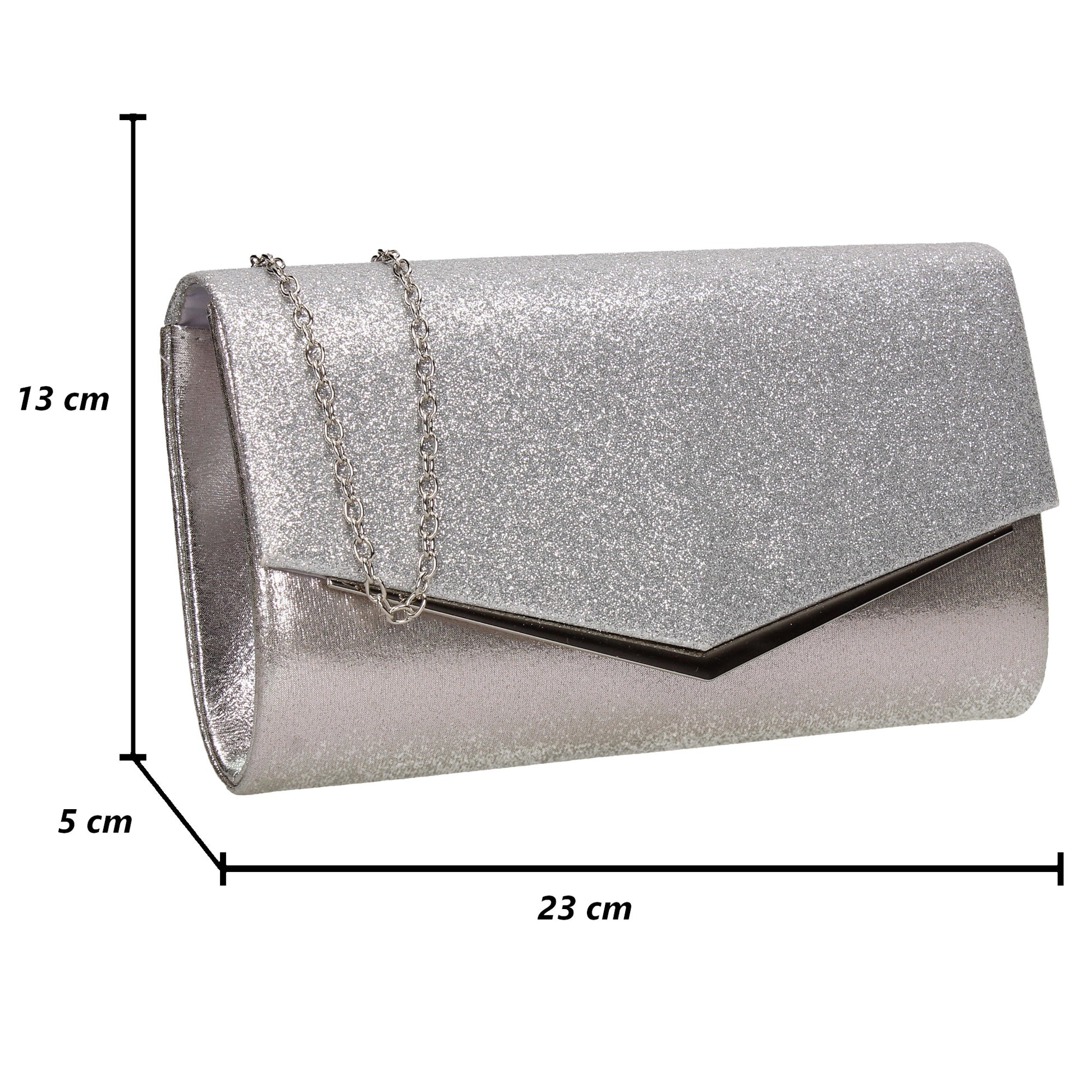 SWANKYSWANS Janey Clutch Bag Silver Cute Cheap Clutch Bag For Weddings School and Work
