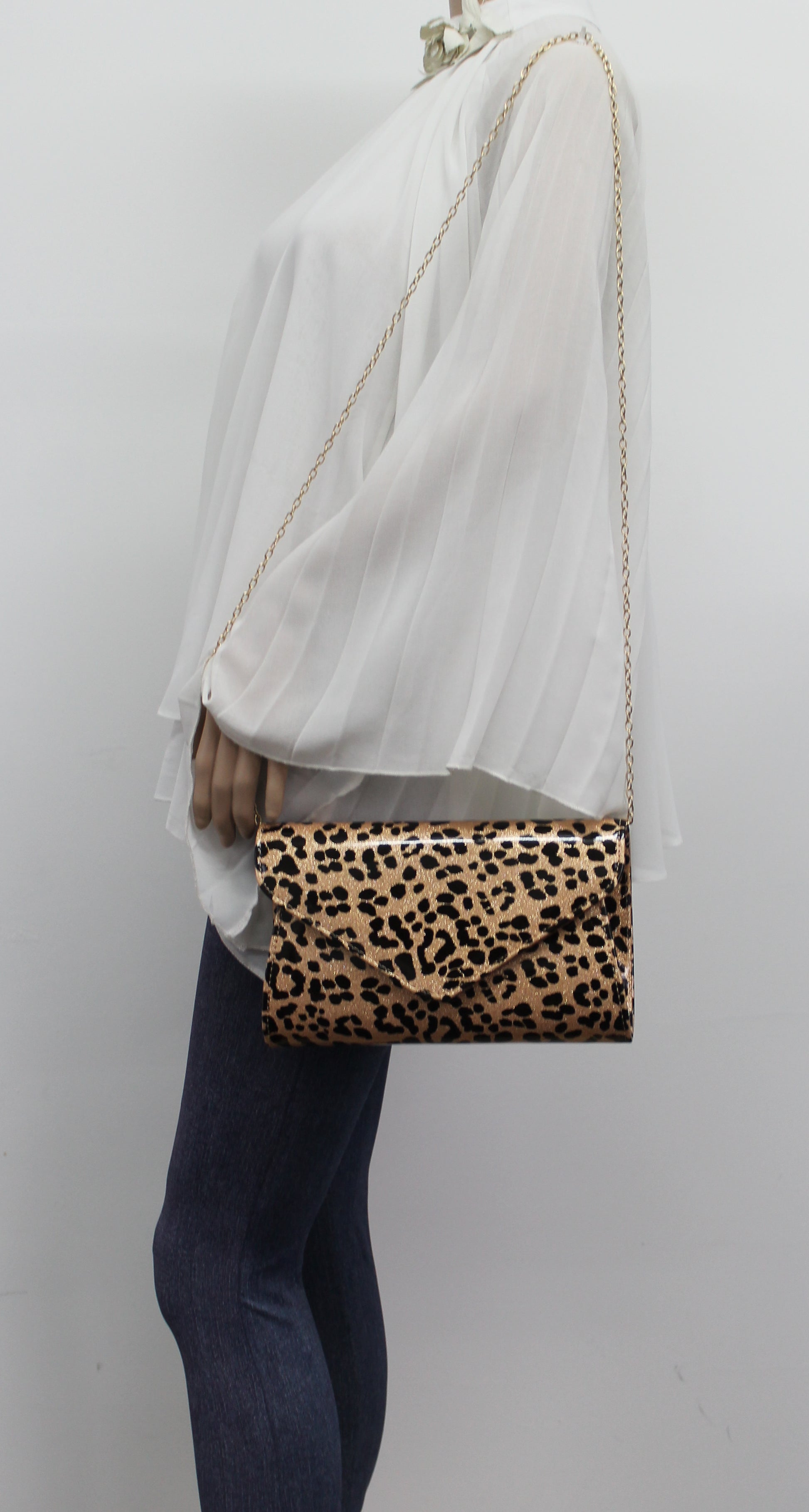 SWANKYSWANS Leoni Leopard Print Clutch Bag Leopard