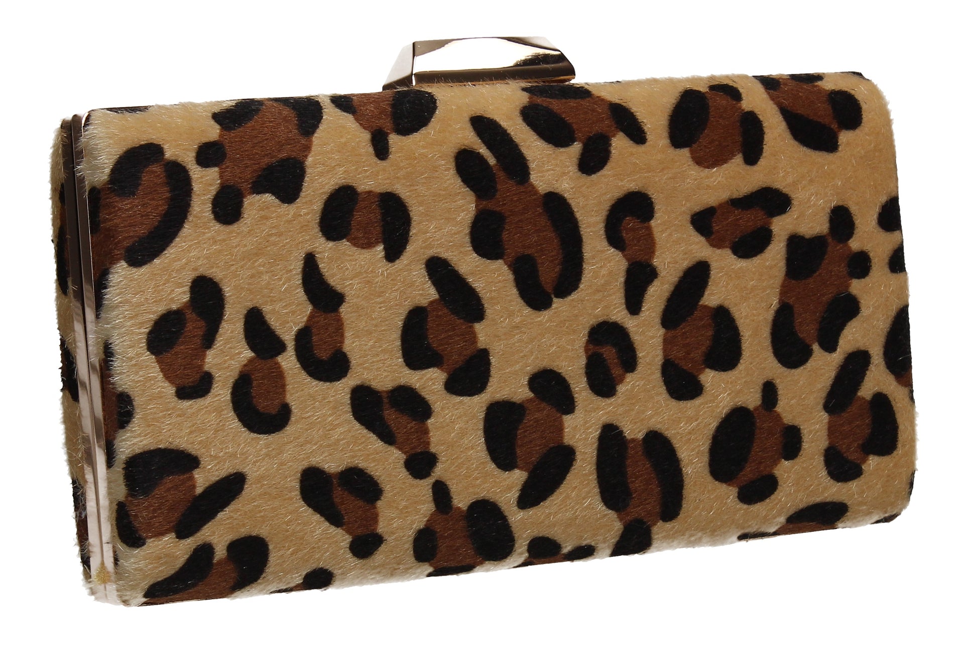 SWANKYSWANS Lina Leopard Print Clutch Bag Light Brown