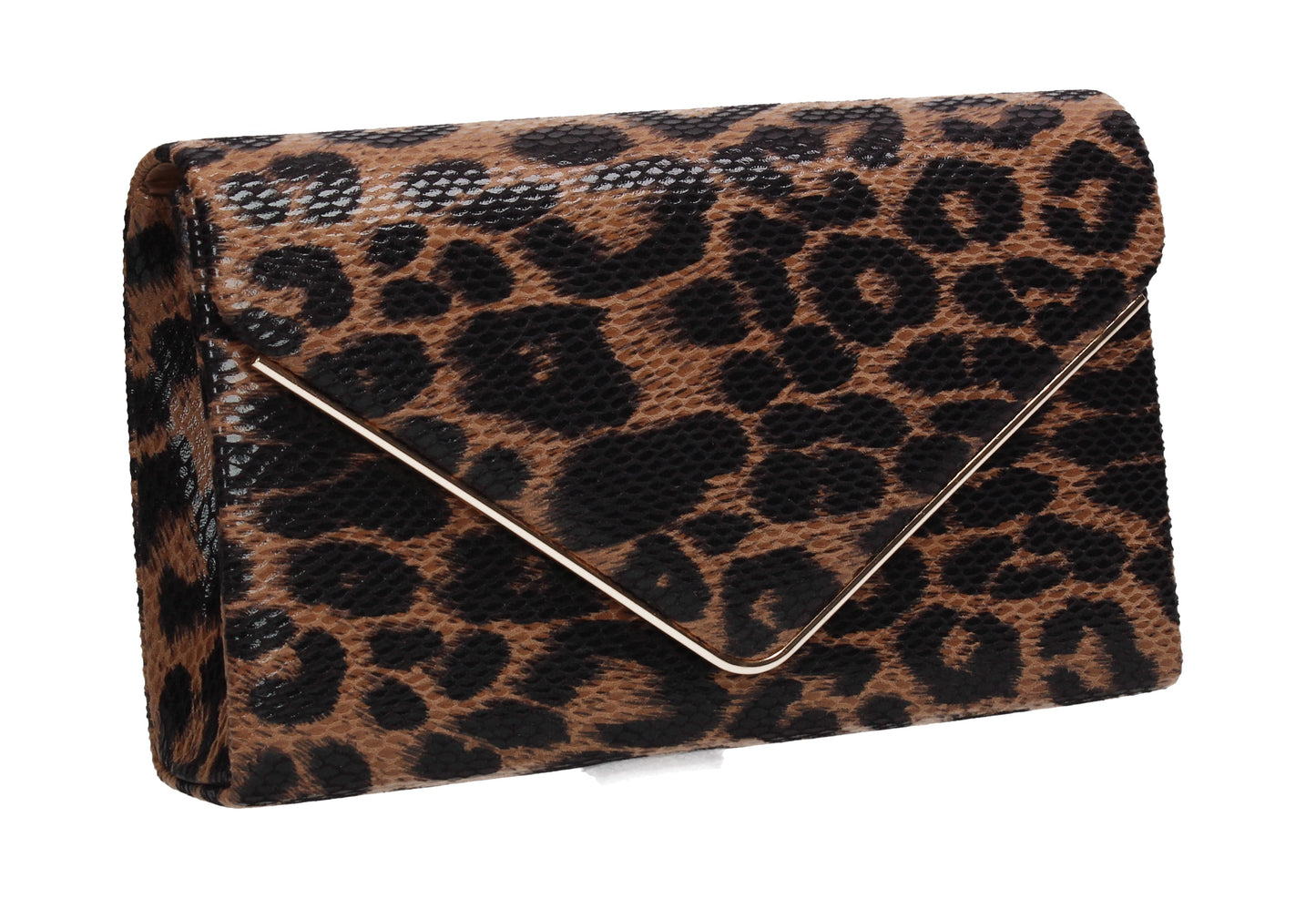 Erica Envelope Clutch Bag Leopard