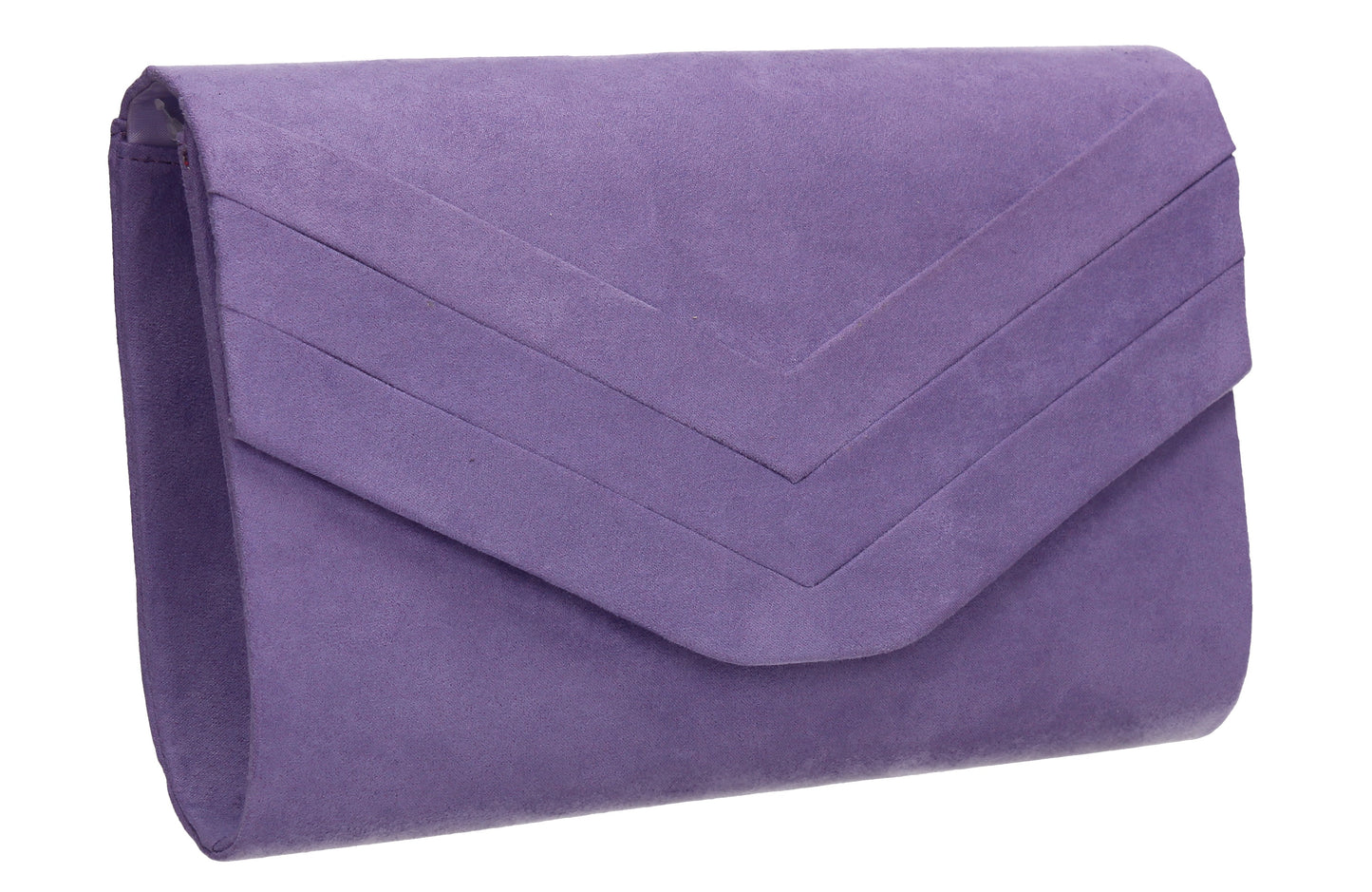 Samantha V Detail Clutch Bag Lilac