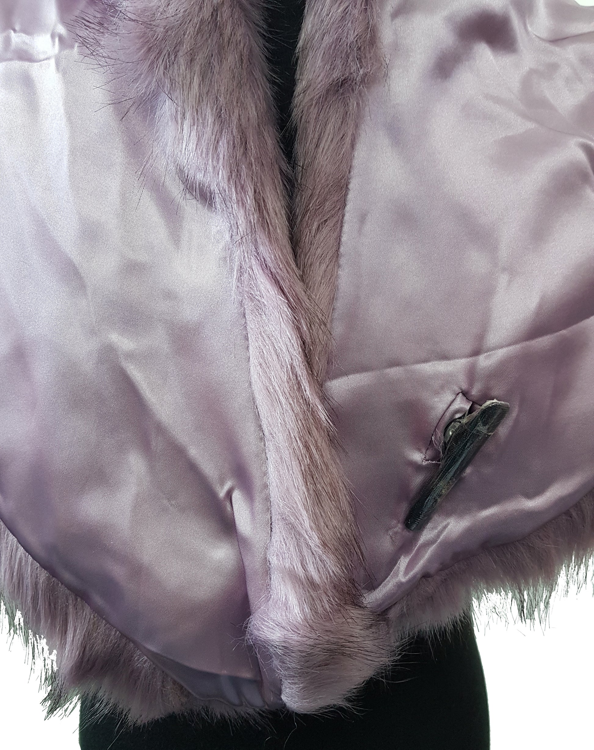 Lydia Winter Light Purple Faux Fur Wrap Neck Warmer