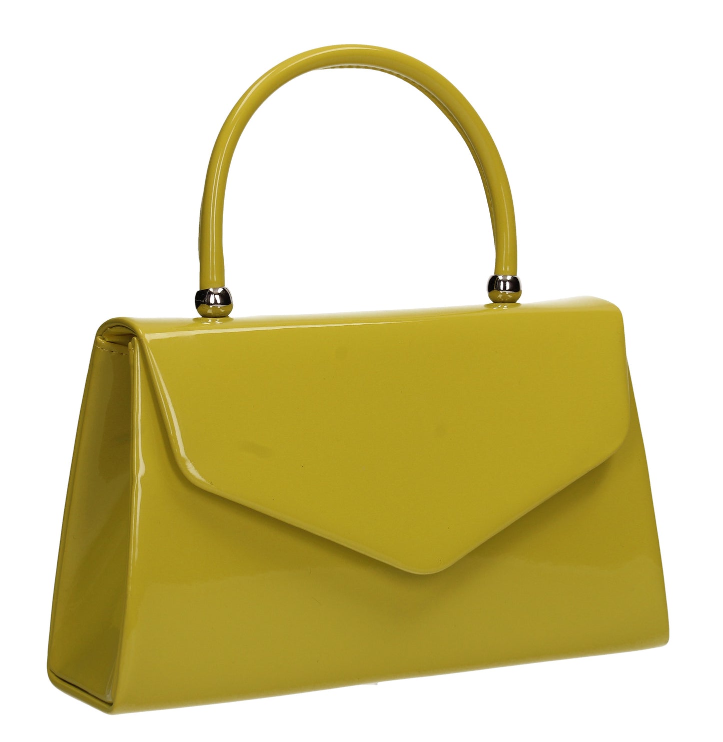 Zoey Patent Envelope Mini-Handbag Clutch Bag Mustard Yellow