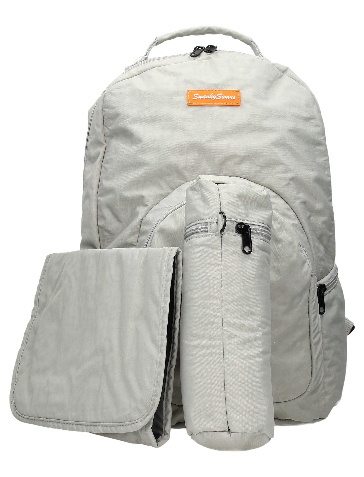 Joseph & Mary Baby Changing Backpack - Pale Grey-Baby Changing-SWANKYSWANS