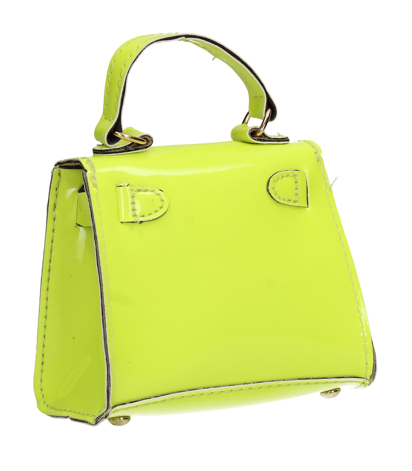Layla Patent Leather Mini Grab Evening Clutch Crossbody Bag Green