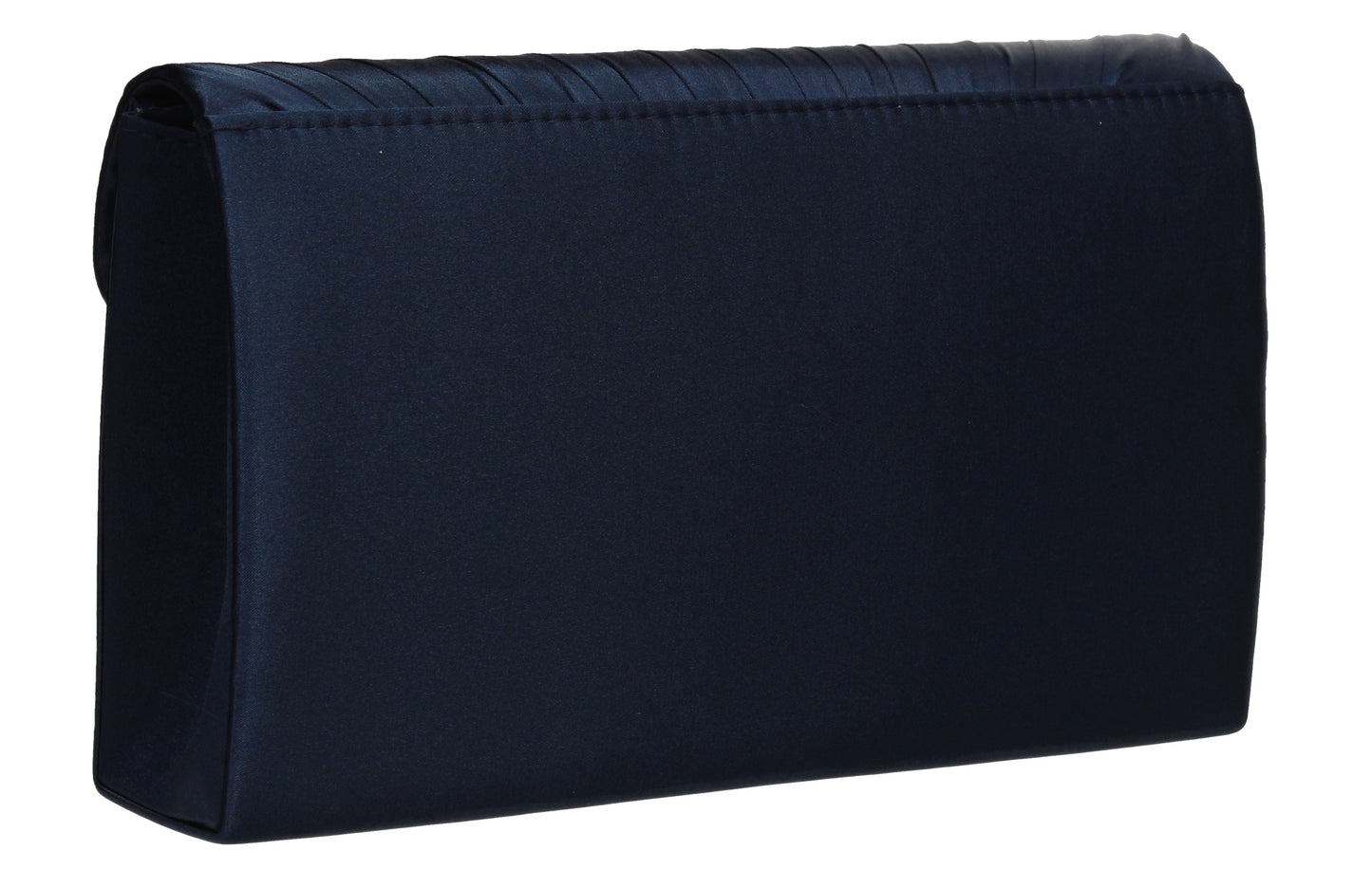 Chantel Beautiful Satin Envelope Clutch Bag Navy Blue