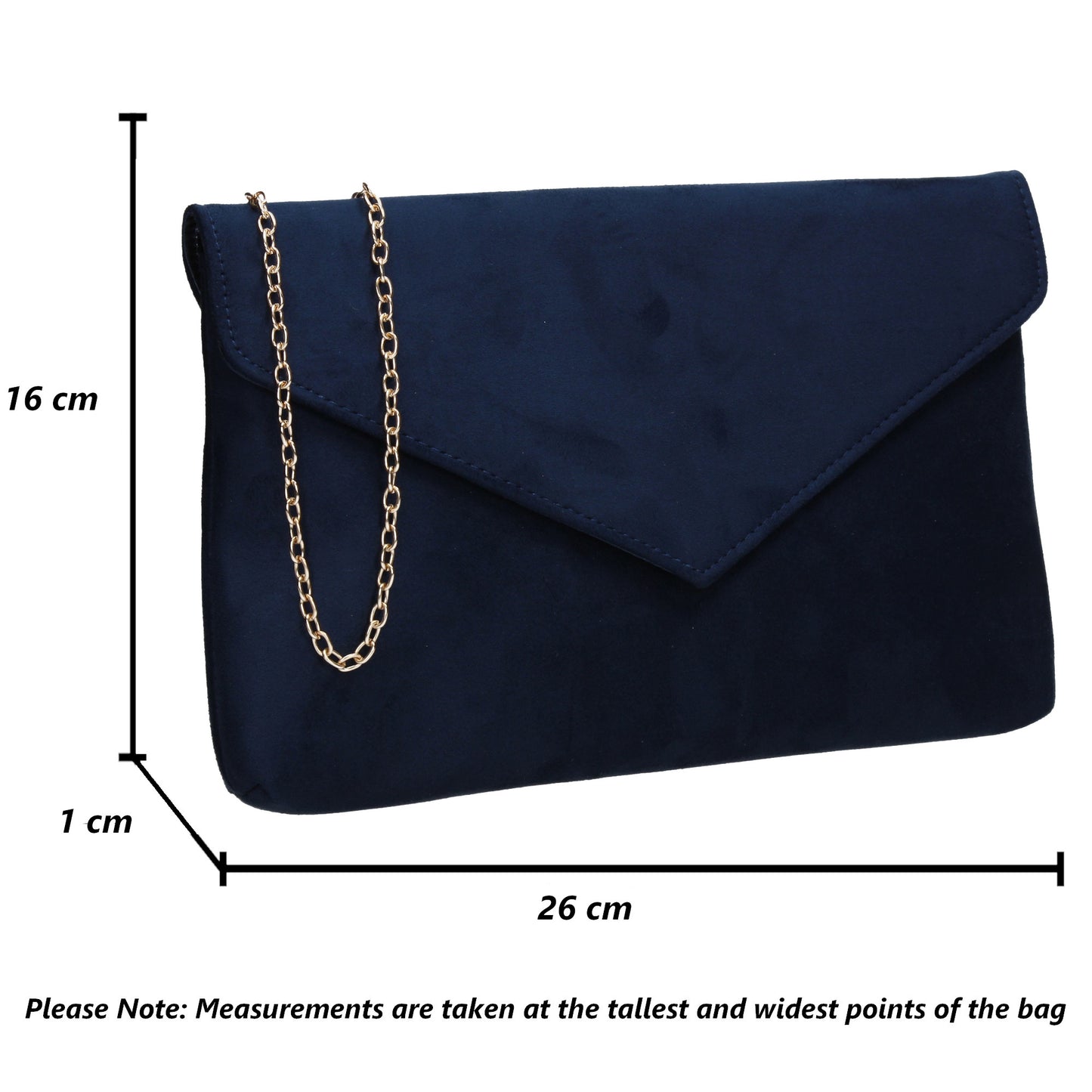 SWANKYSWANS Rosa Clutch Bag Navy Cute Cheap Clutch Bag For Weddings School and Work