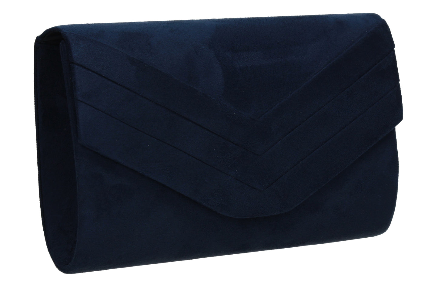 Samantha V Detail Clutch Bag Navy Blue