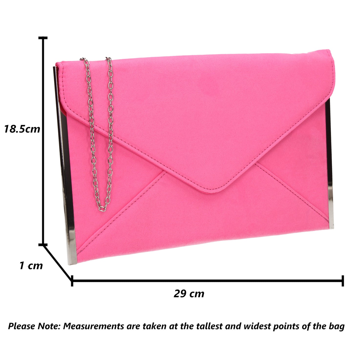 Louis Slim Clutch Bag Neon Pink