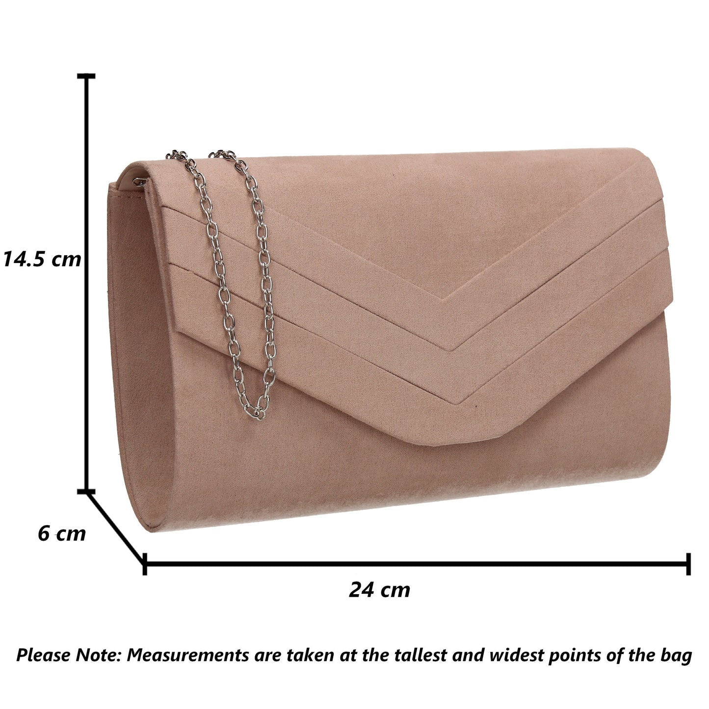 Samantha V Detail Clutch Bag Beige