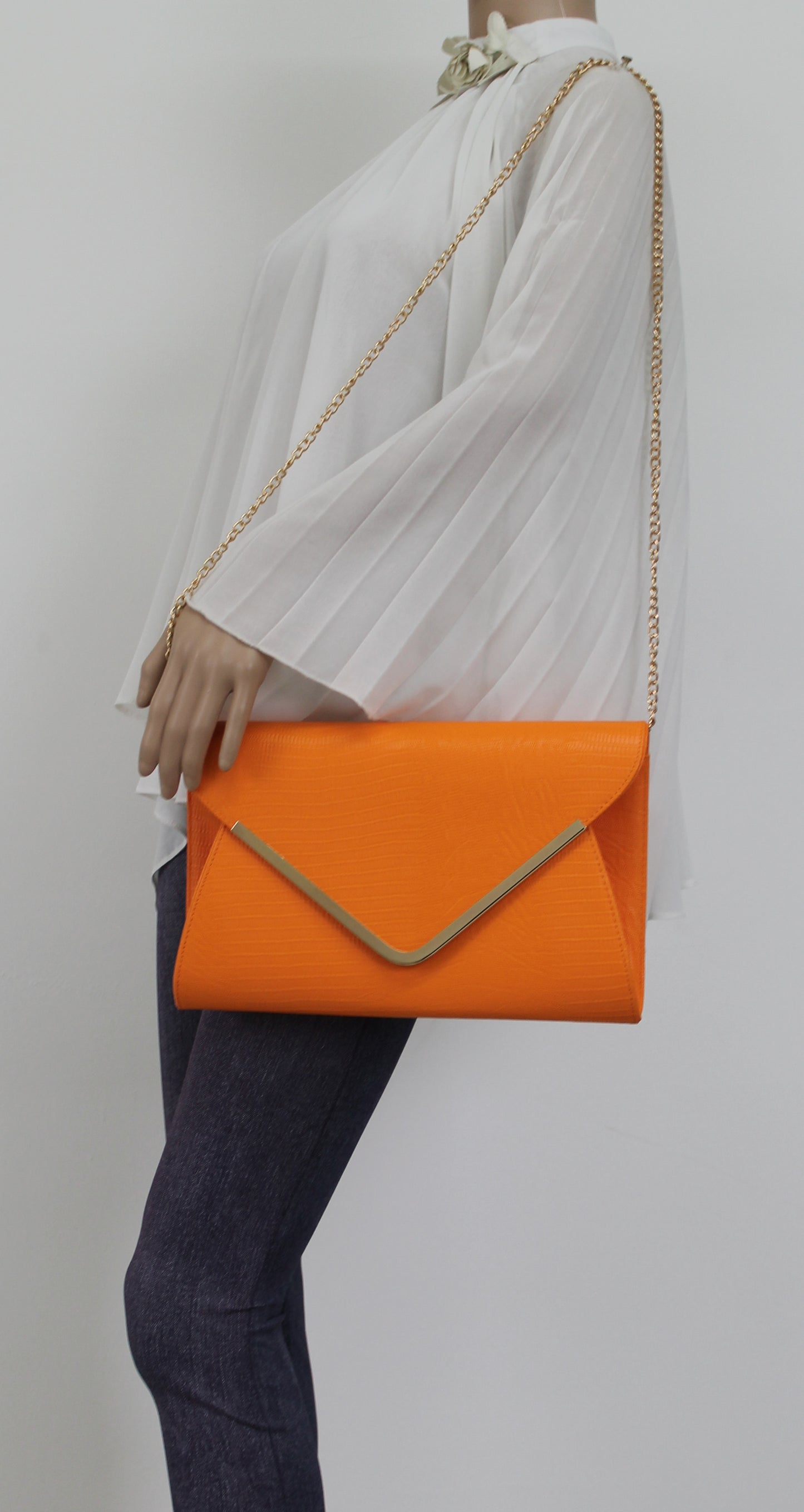Lauren Clutch Bag Orange