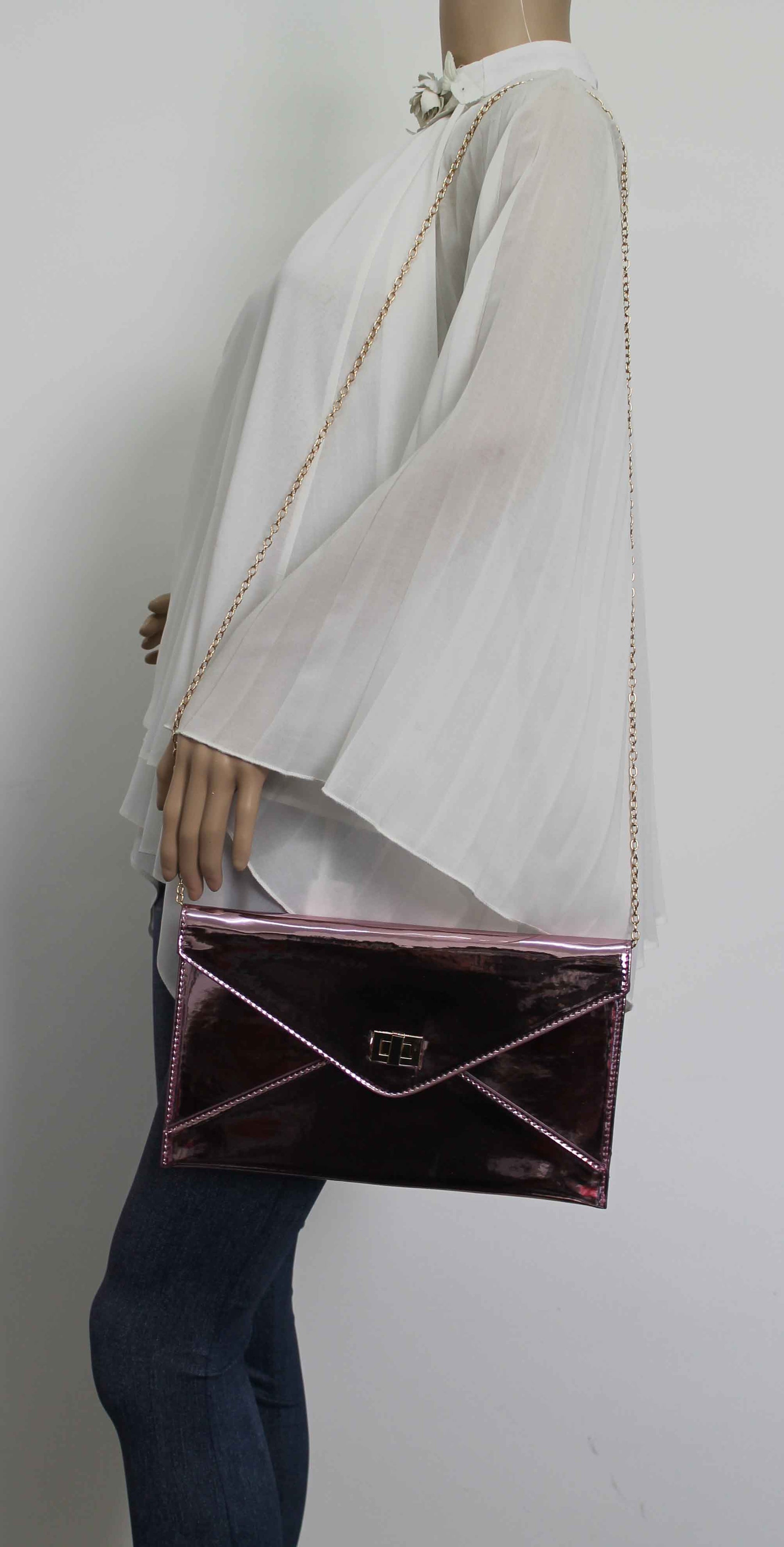 SWANKYSWANS Sarah Envelope Clutch Bag Pink Cute Cheap Clutch Bag For Weddings School and Work