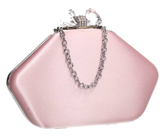 SWANKYSWANS Karie Clutch Bag Pink Cute Cheap Clutch Bag For Weddings School and Work