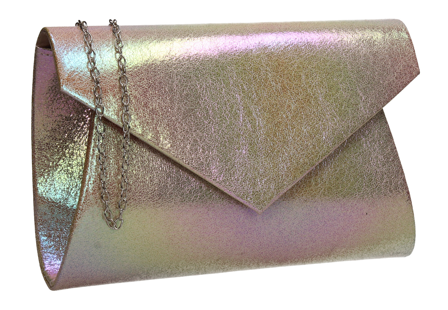Karina Rainbow Style Clutch Bag Pink