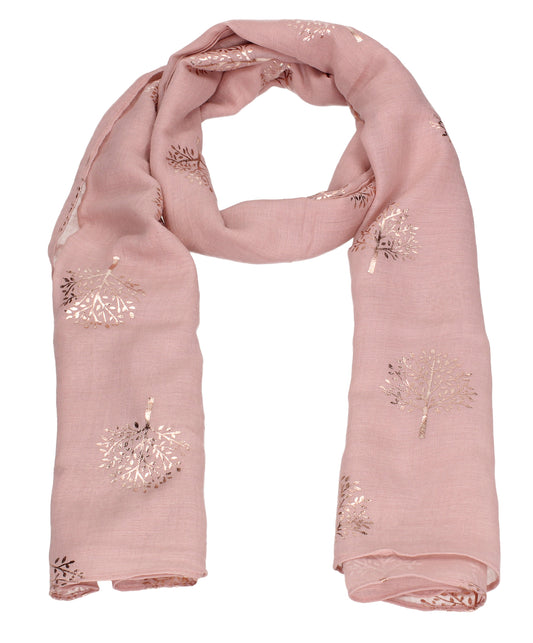 Swanky Swans Mulberry Rose Gold Tree Scarf Pink Beautiful school Summer Winter Scarf