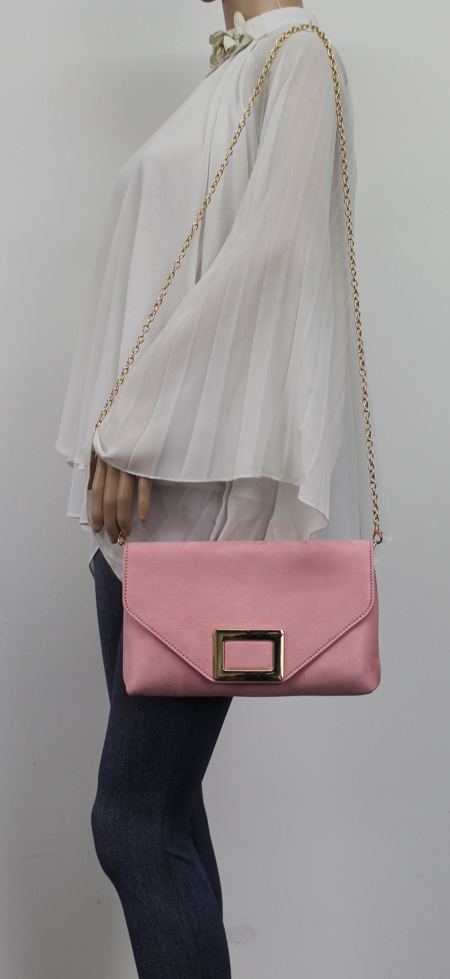SWANKYSWANS Georgia Clutch Bag Pink Cute Cheap Clutch Bag For Weddings School and Work