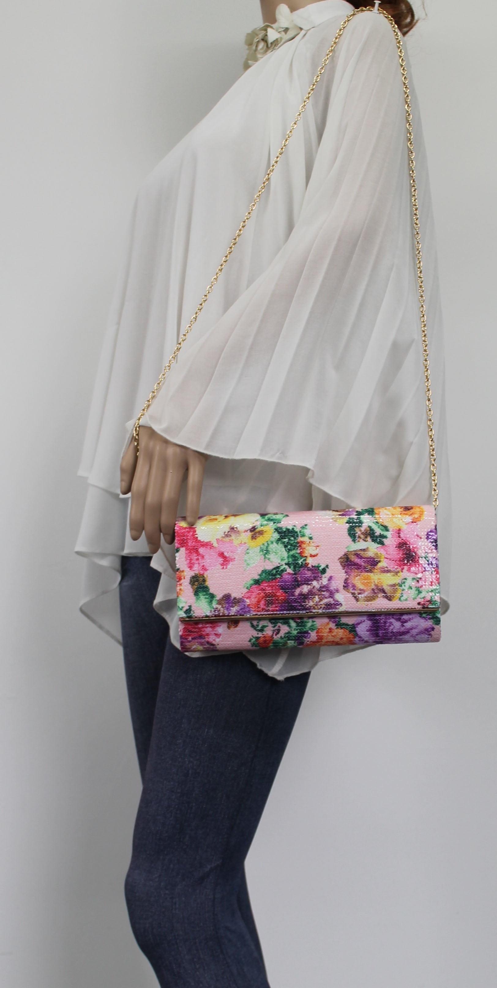 SWANKYSWANS Kyra Clutch Bag Pink Cute Cheap Clutch Bag For Weddings School and Work