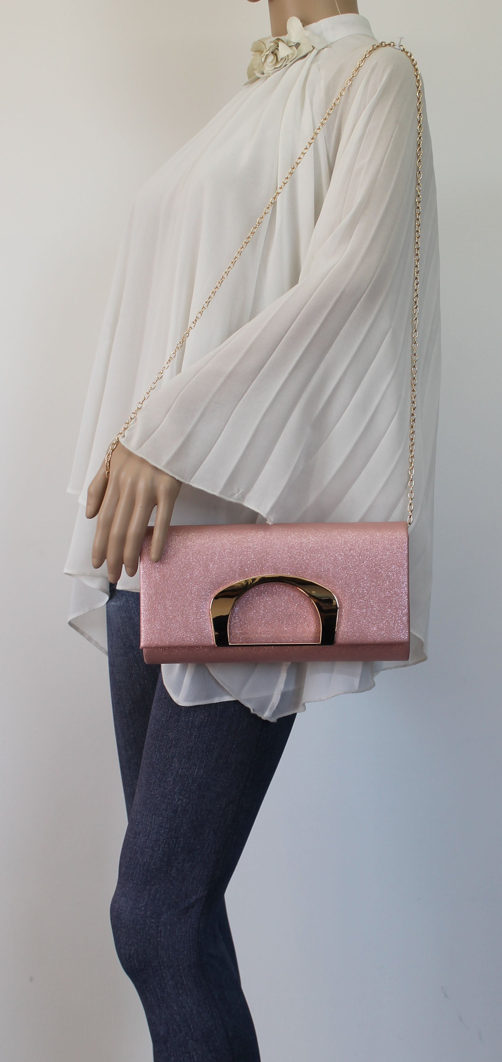 SWANKYSWANS Marcie Clutch Bag Pink Cute Cheap Clutch Bag For Weddings School and Work