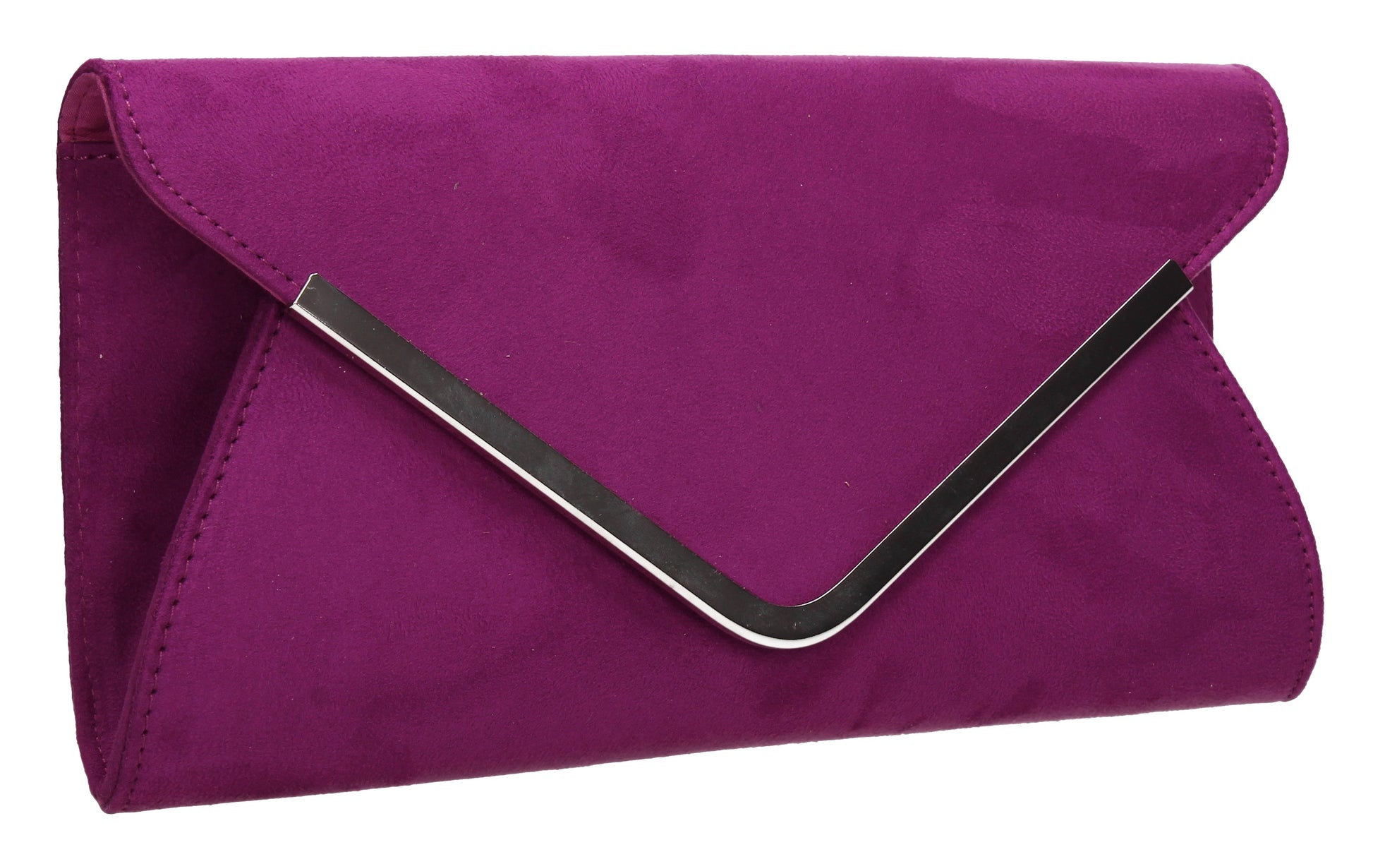 SWANKYSWANS Karlie Suede Clutch Bag Purple