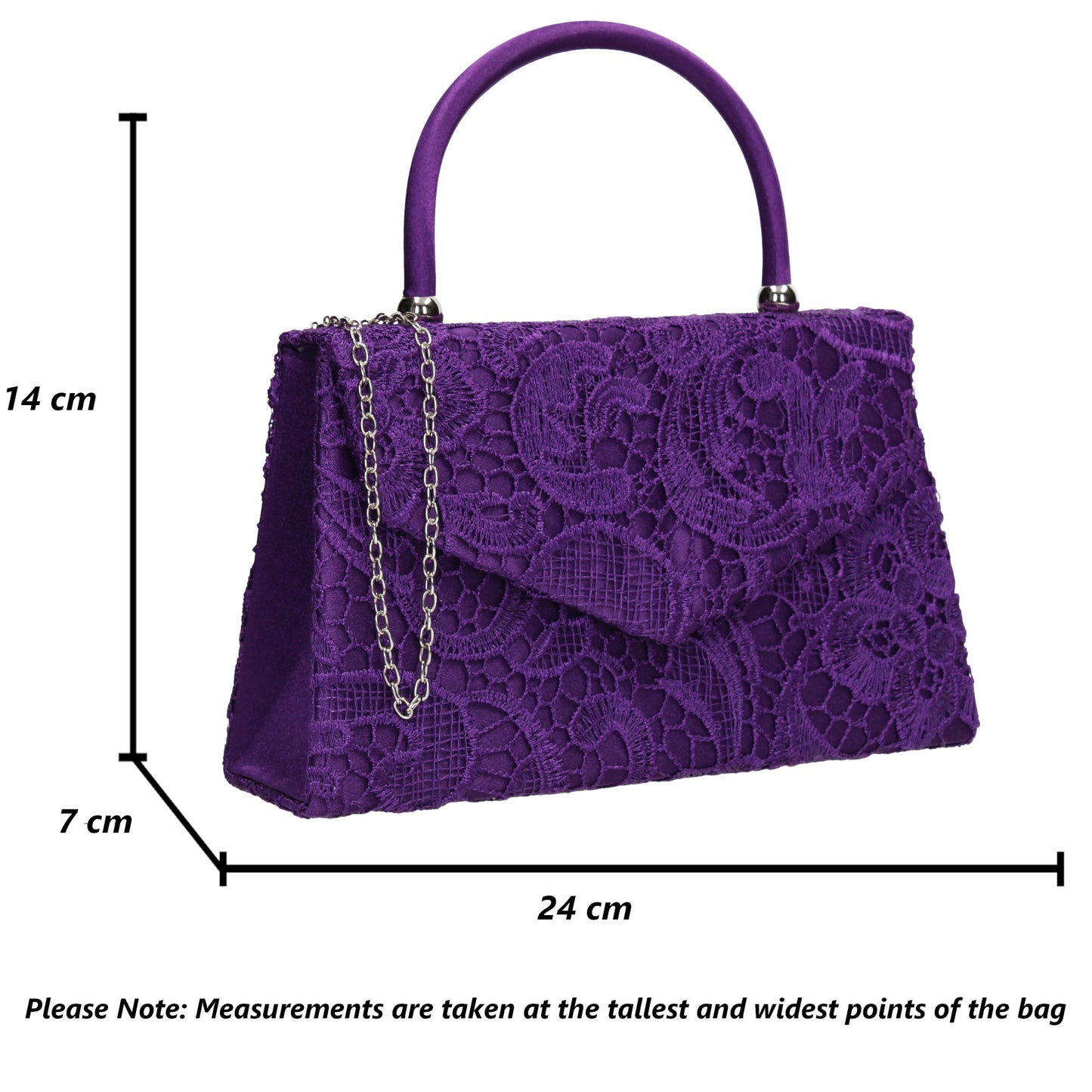 Kendall Lace Clutch Bag Purple