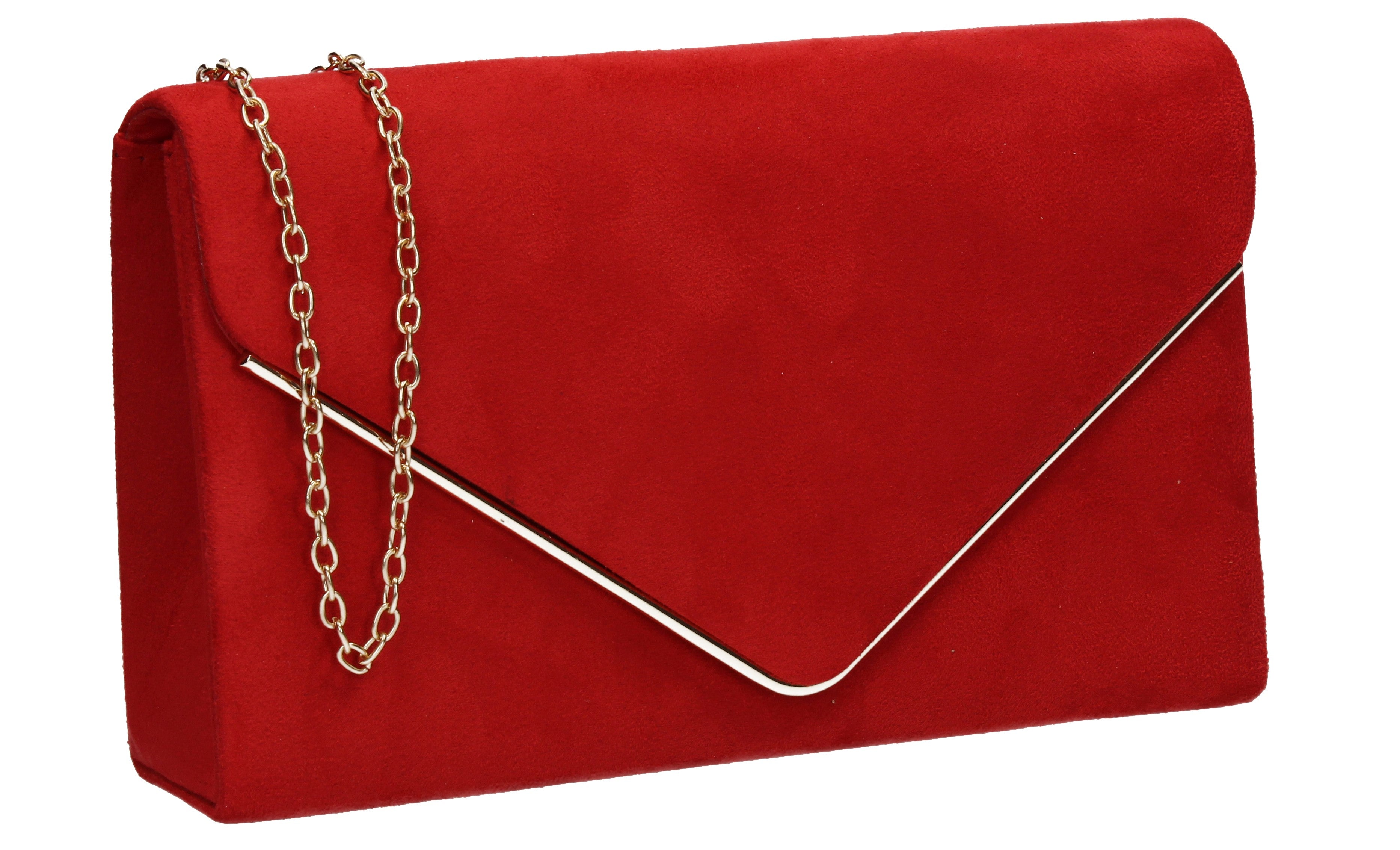 Chic / Beautiful Red Clutch Bags Beading Crystal Rhinestone Velour  Homecoming Cocktail Party Evening Party Accessories 2019