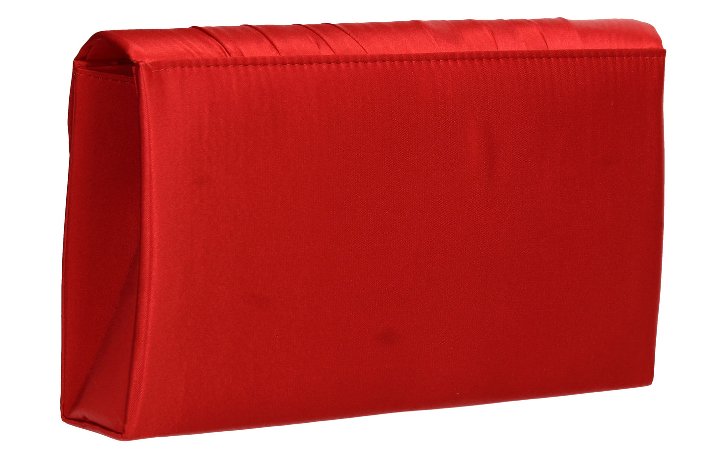 Chantel Beautiful Satin Envelope Clutch Bag Red
