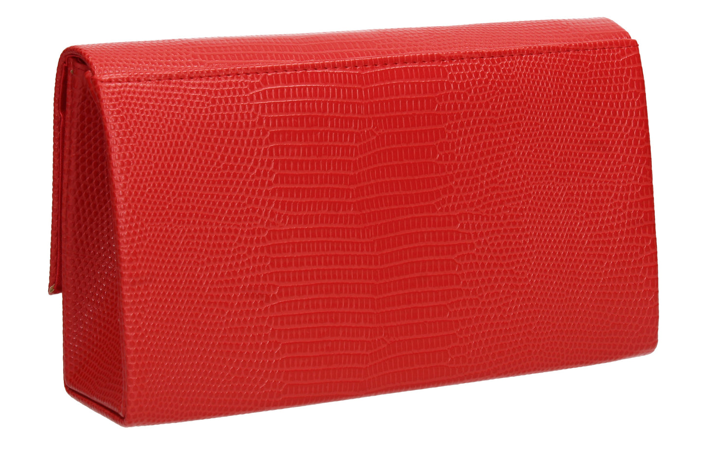 Tana Faux Leather Animal Style Clutch Bag Red