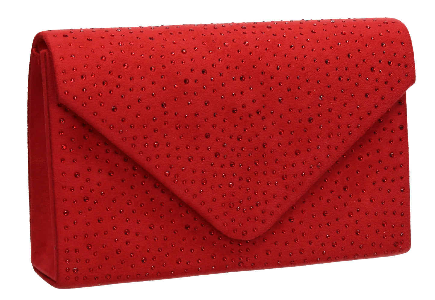 SWANKYSWANS Sidney Diamante Clutch Bag Red Cute Cheap Clutch Bag For Weddings School and Work