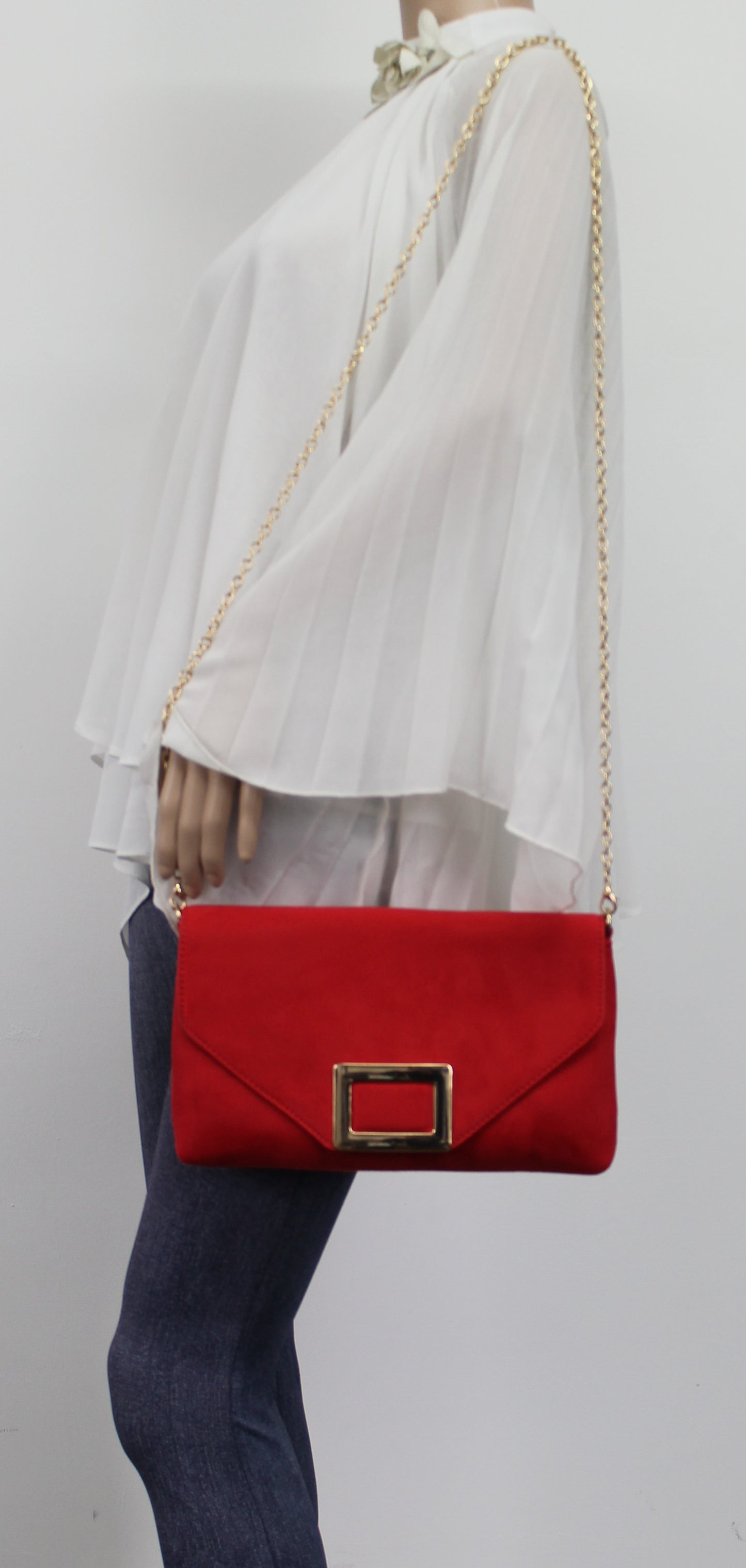 SWANKYSWANS Georgia Clutch Bag Red Cute Cheap Clutch Bag For Weddings School and Work