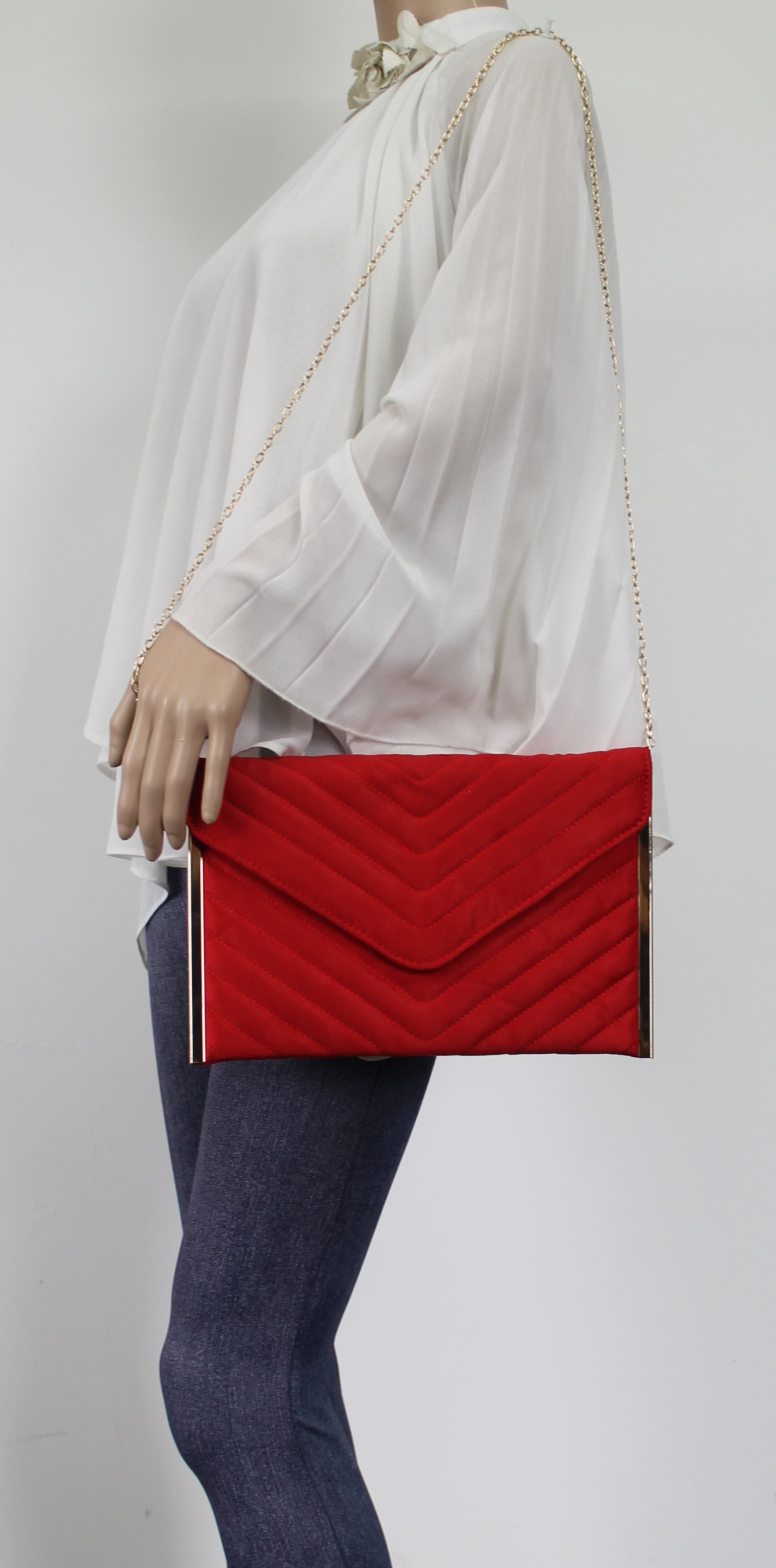 SWANKYSWANS Tessa Clutch Bag Red Cute Cheap Clutch Bag For Weddings School and Work