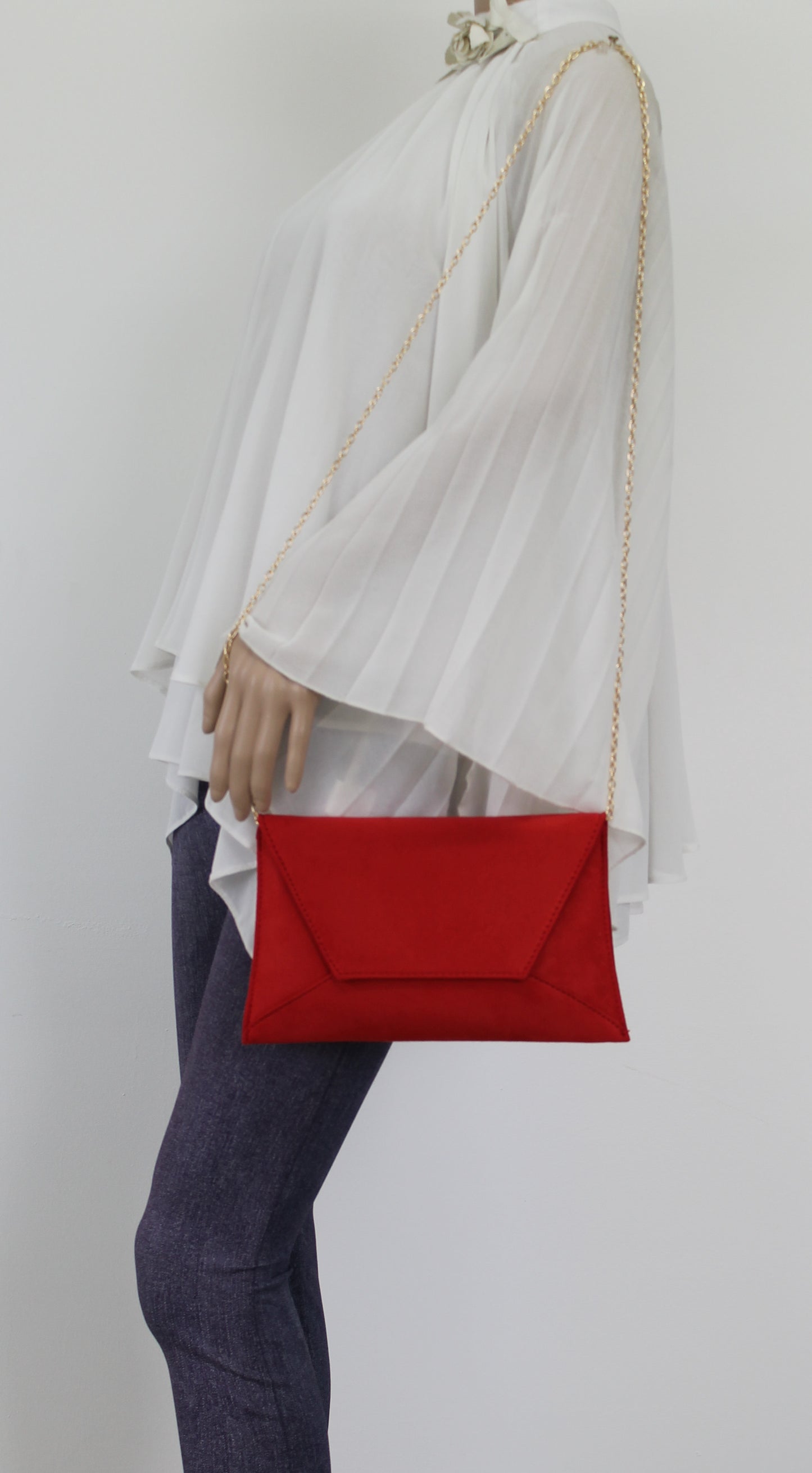 Dory Envelope Clutch Bag Red