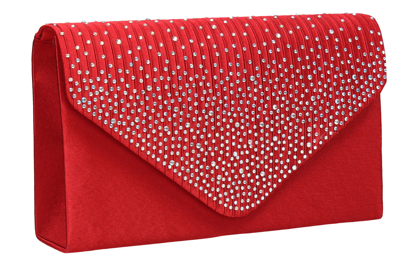 Abby Diamante Clutch Bag Red