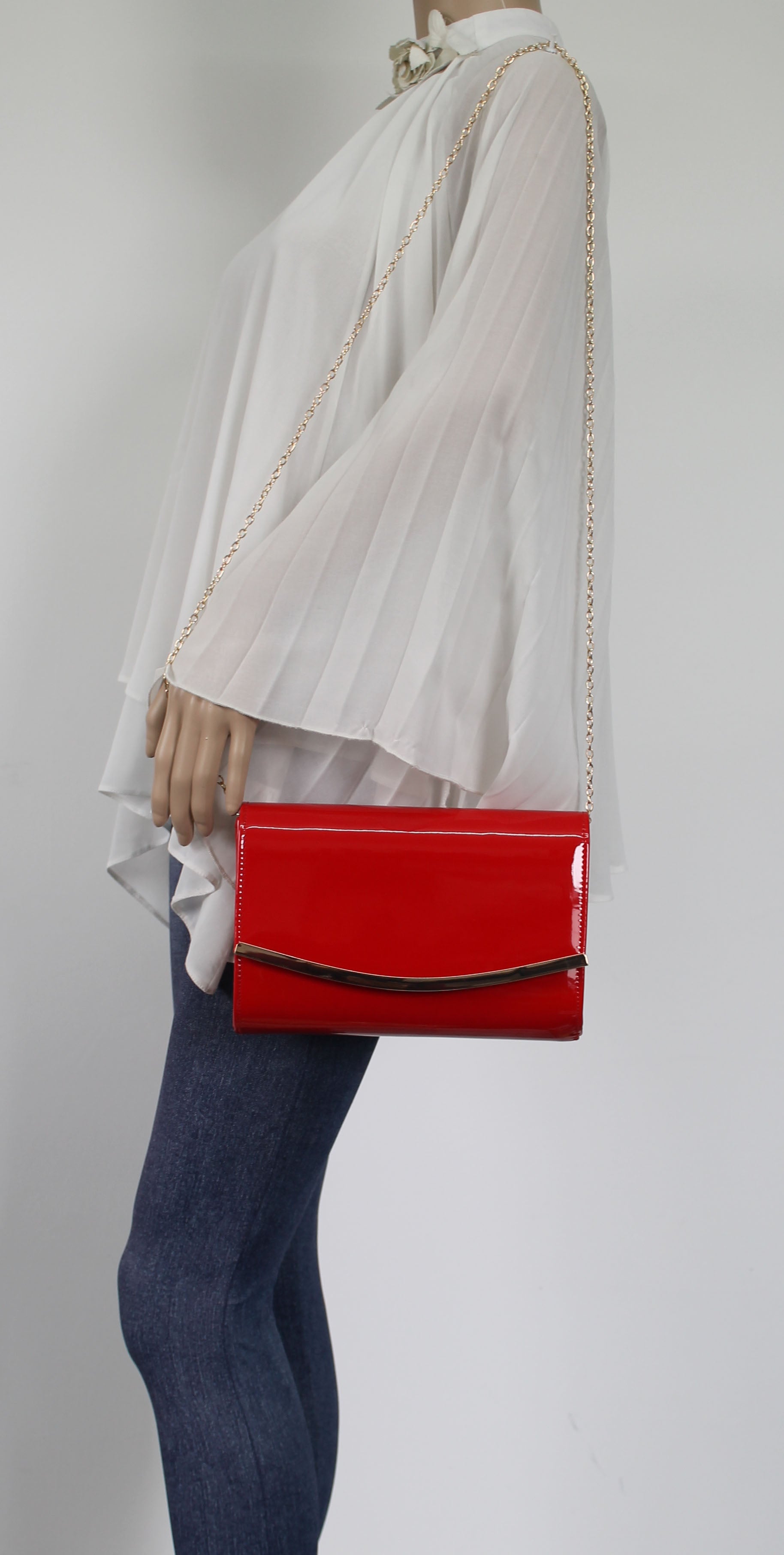 SWANKYSWANS Lilo Clutch Bag Red Cute Cheap Clutch Bag For Weddings School and Work