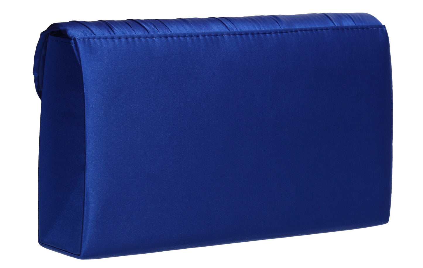 Chantel Beautiful Satin Envelope Clutch Bag Royal Blue