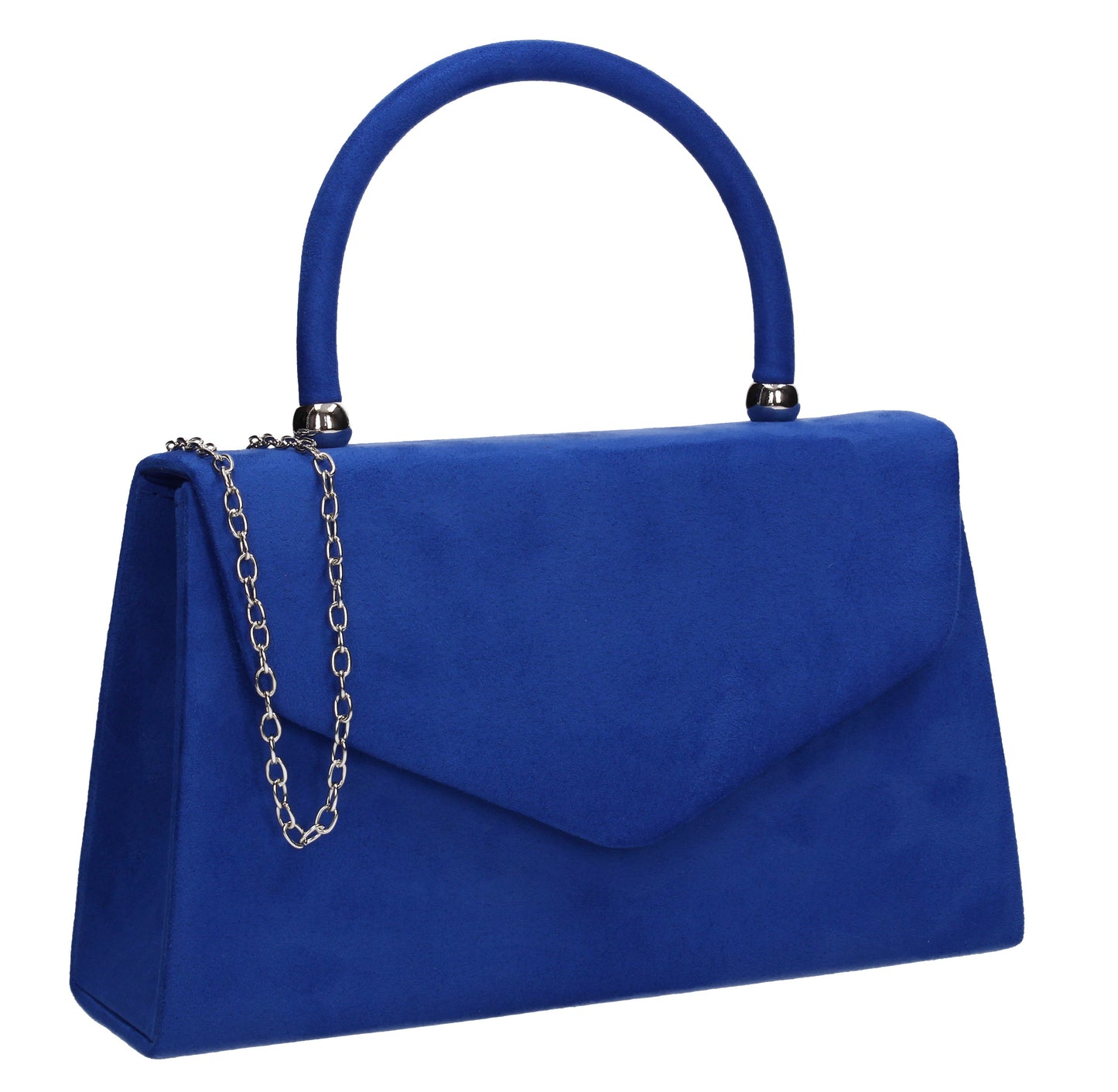 Kendall Faux Suede Clutch Bag Royal Blue