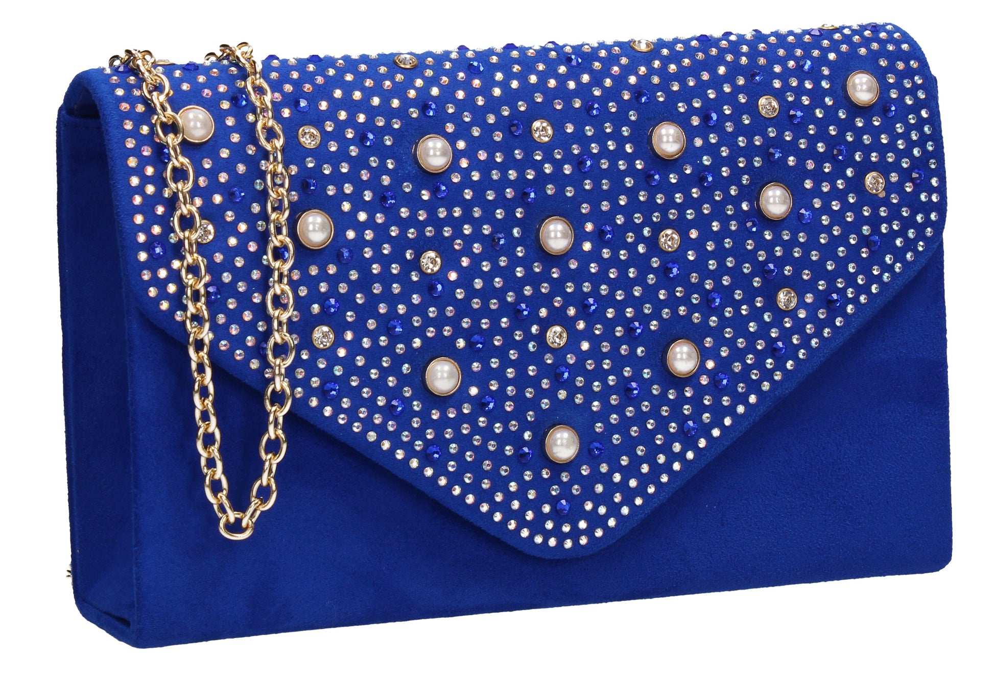 SWANKYSWANS Laurel Clutch Bag Royal Blue Cute Cheap Clutch Bag For Weddings School and Work