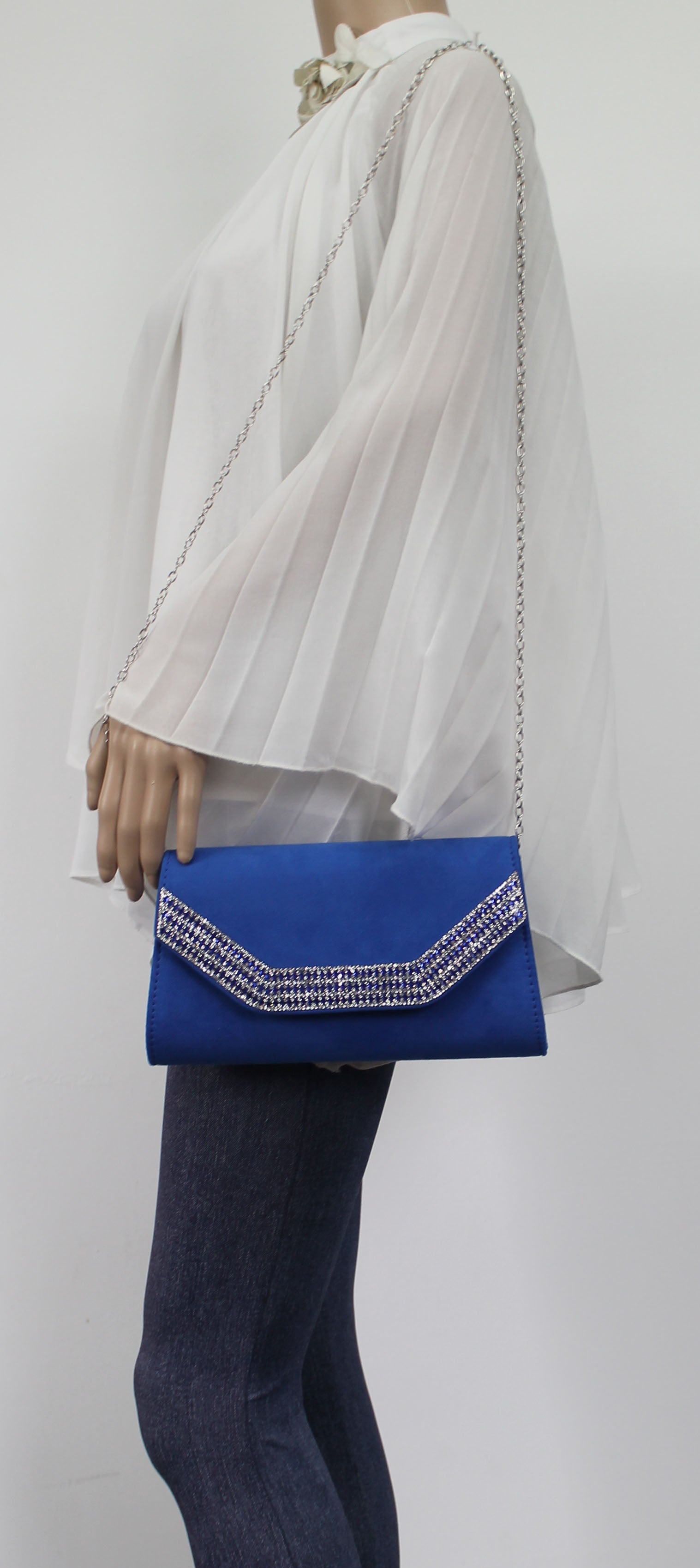 SWANKYSWANS Harper Clutch Bag Royal Blue Cute Cheap Clutch Bag For Weddings School and Work