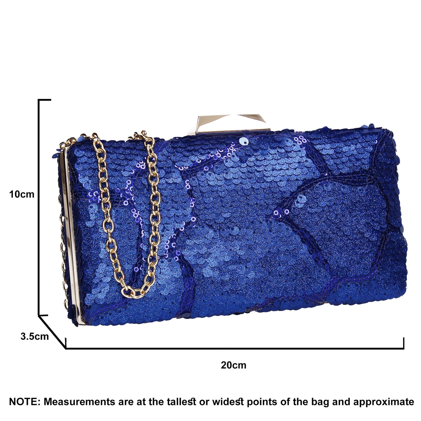 SWANKYSWANS Maggie Clutch Bag Royal Blue Cute Cheap Clutch Bag For Weddings School and Work