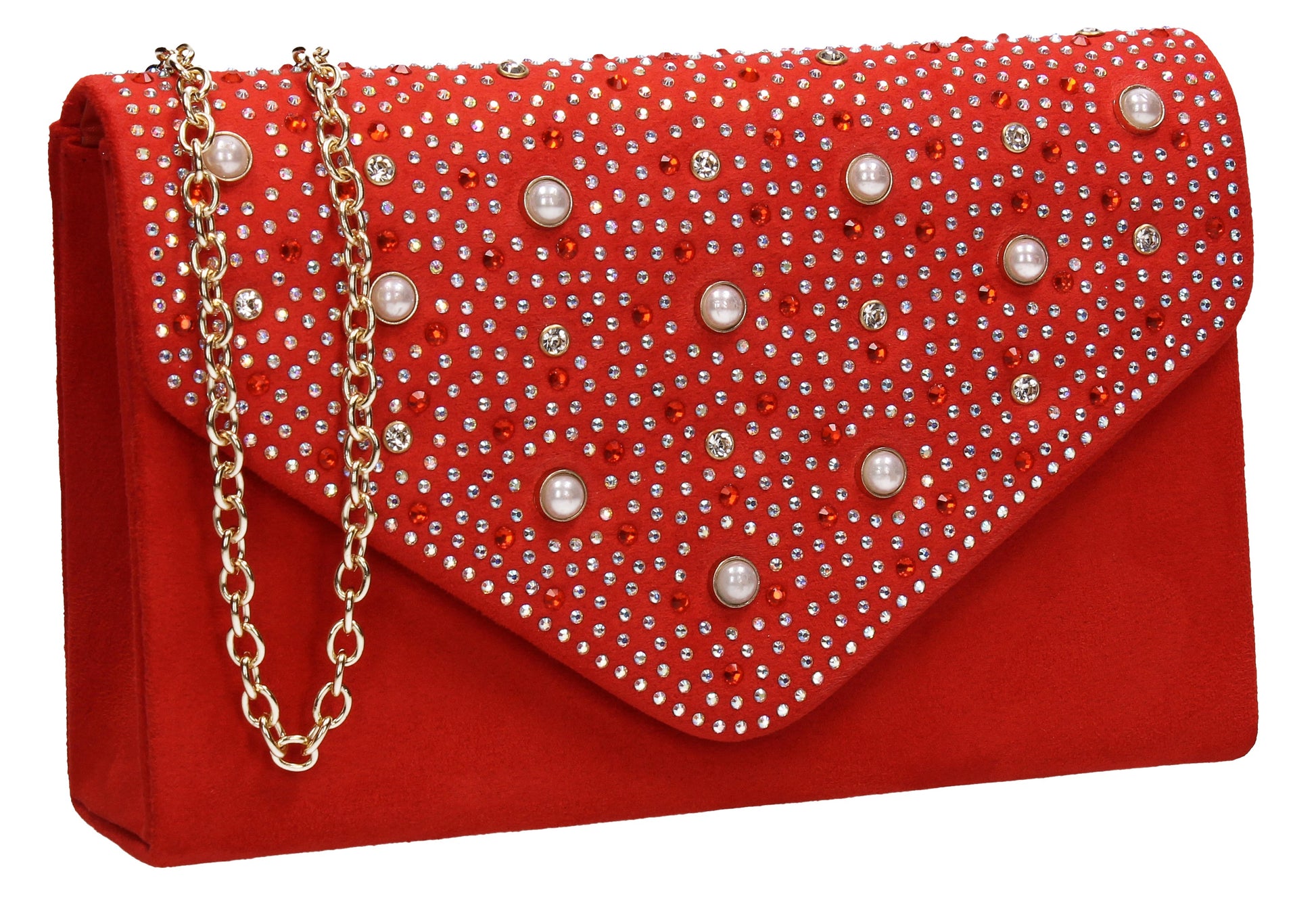 SWANKYSWANS Laurel Clutch Bag Scarlet Orange Cute Cheap Clutch Bag For Weddings School and Work