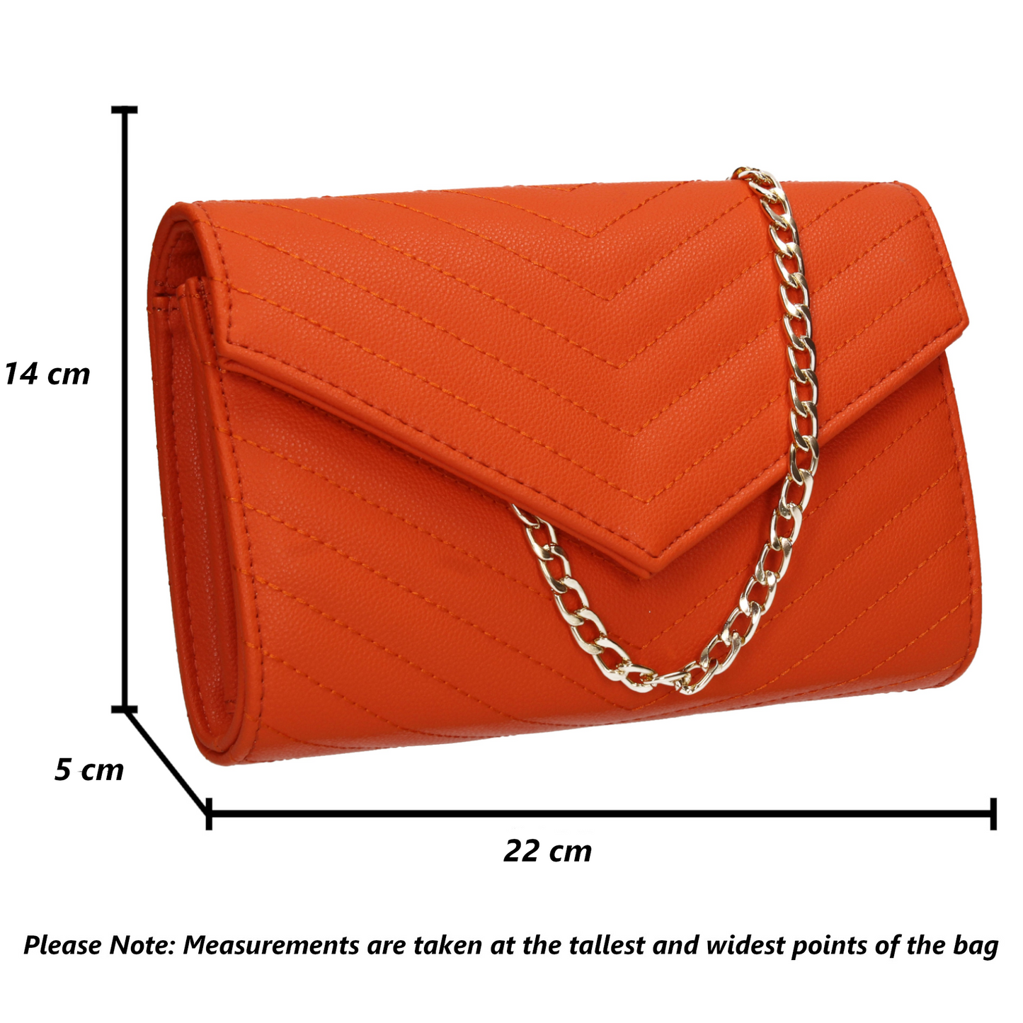 Jessa Faux Leather V shape Clutch Bag Scarlet