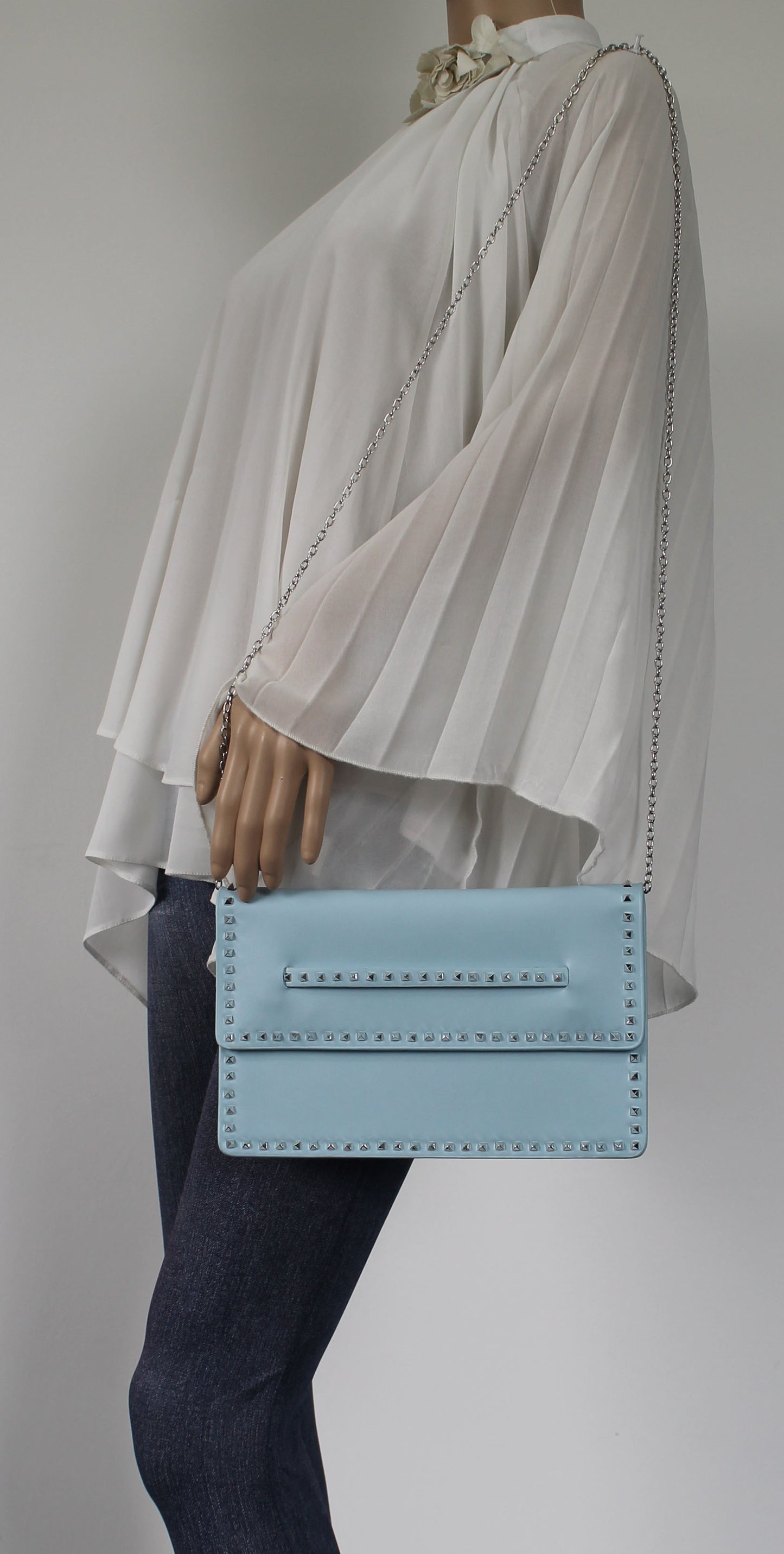 SWANKYSWANS Ciera Clutch Bag Serenity Blue Cute Cheap Clutch Bag For Weddings School and Work