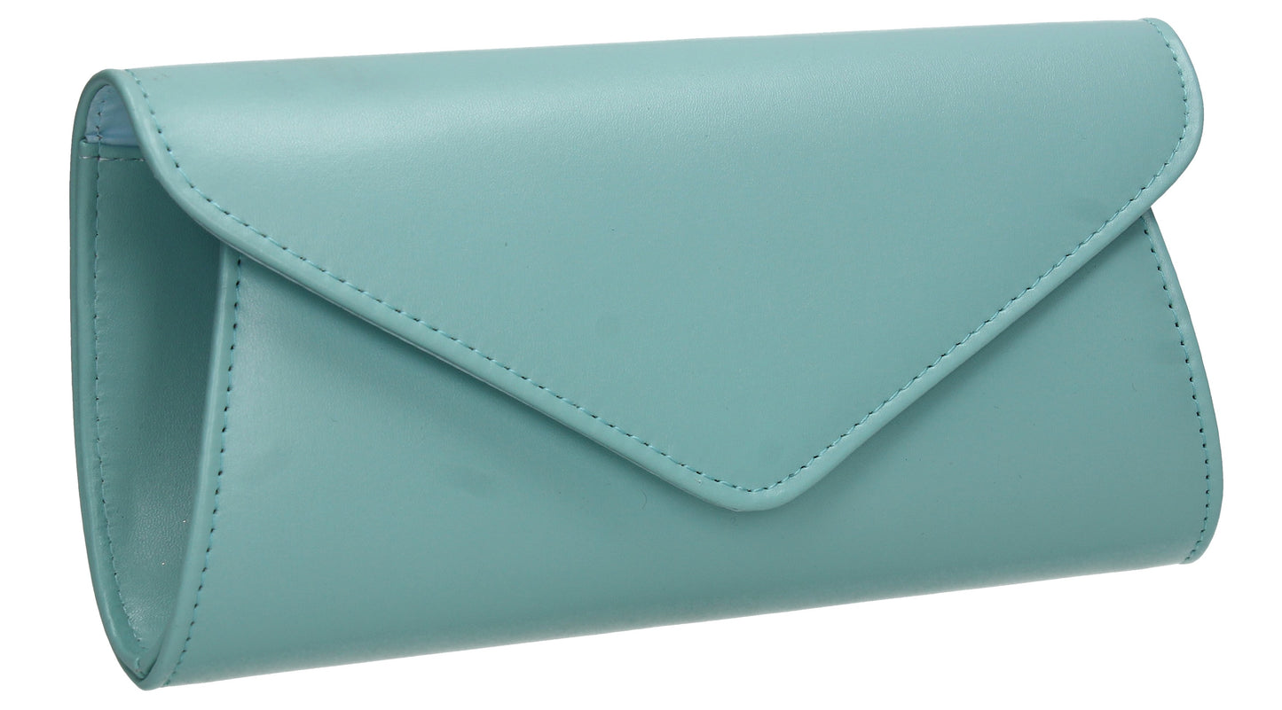 Lora Plain Envelope Clutch Bag Serenity Blue