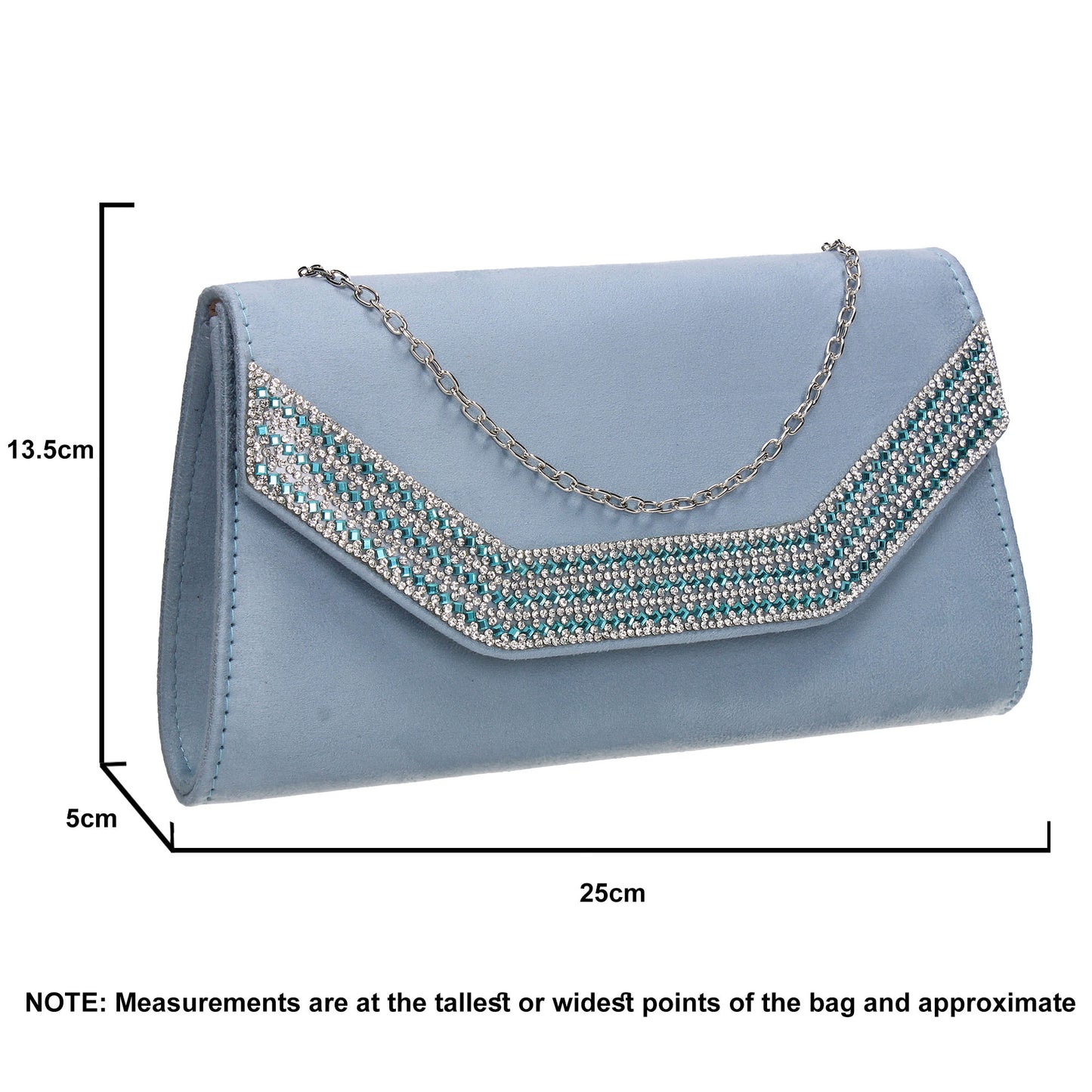 SWANKYSWANS Harper Clutch Bag Serenity Blue Cute Cheap Clutch Bag For Weddings School and Work