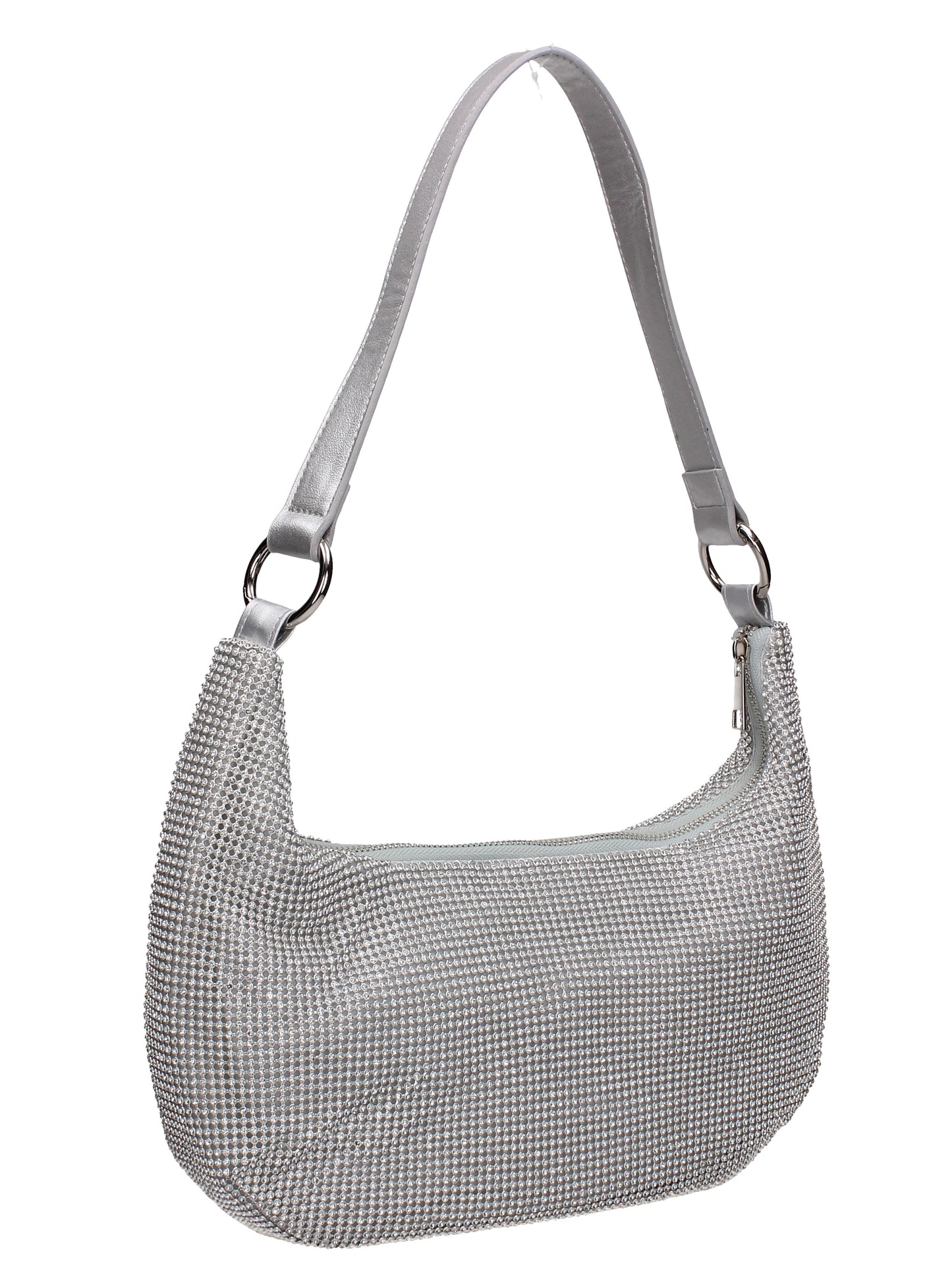 Rosie Diamante Clutch Bag Silver