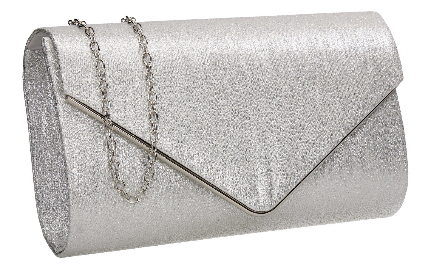SWANKYSWANS Maya Clutch Bag Silver Cute Cheap Clutch Bag For Weddings School and Work