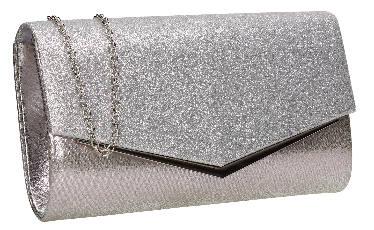 SWANKYSWANS Janey Clutch Bag Silver Cute Cheap Clutch Bag For Weddings School and Work