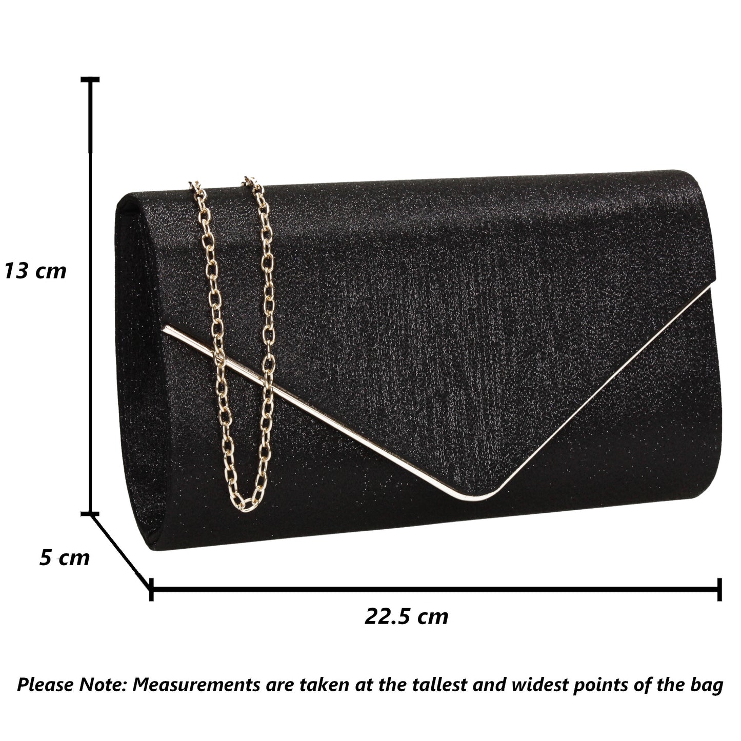 SWANKYSWANS Maya Clutch Bag Black Cute Cheap Clutch Bag For Weddings School and Work