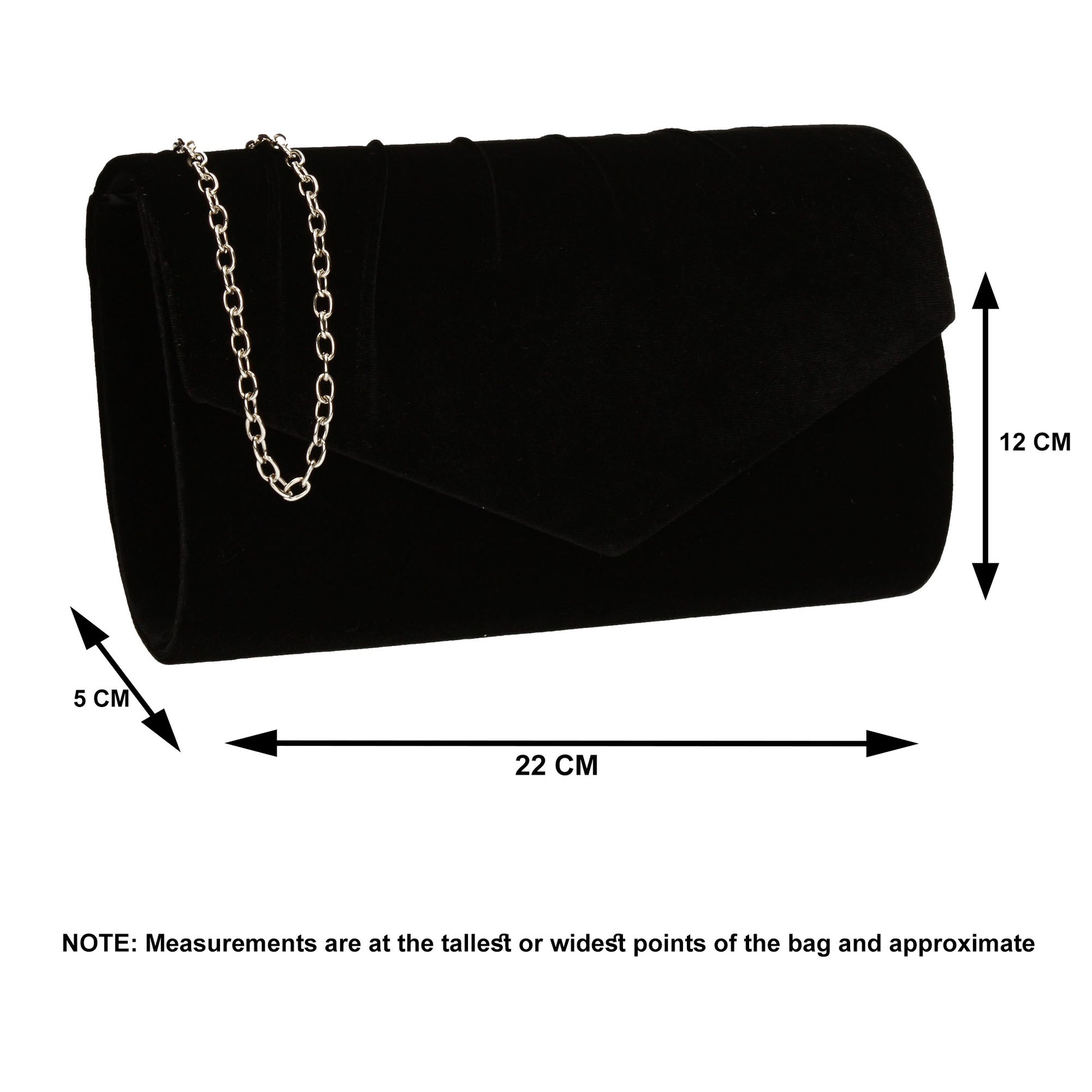 SWANKYSWANS Jess Clutch Bag Black Cute Cheap Clutch Bag For Weddings School and Work